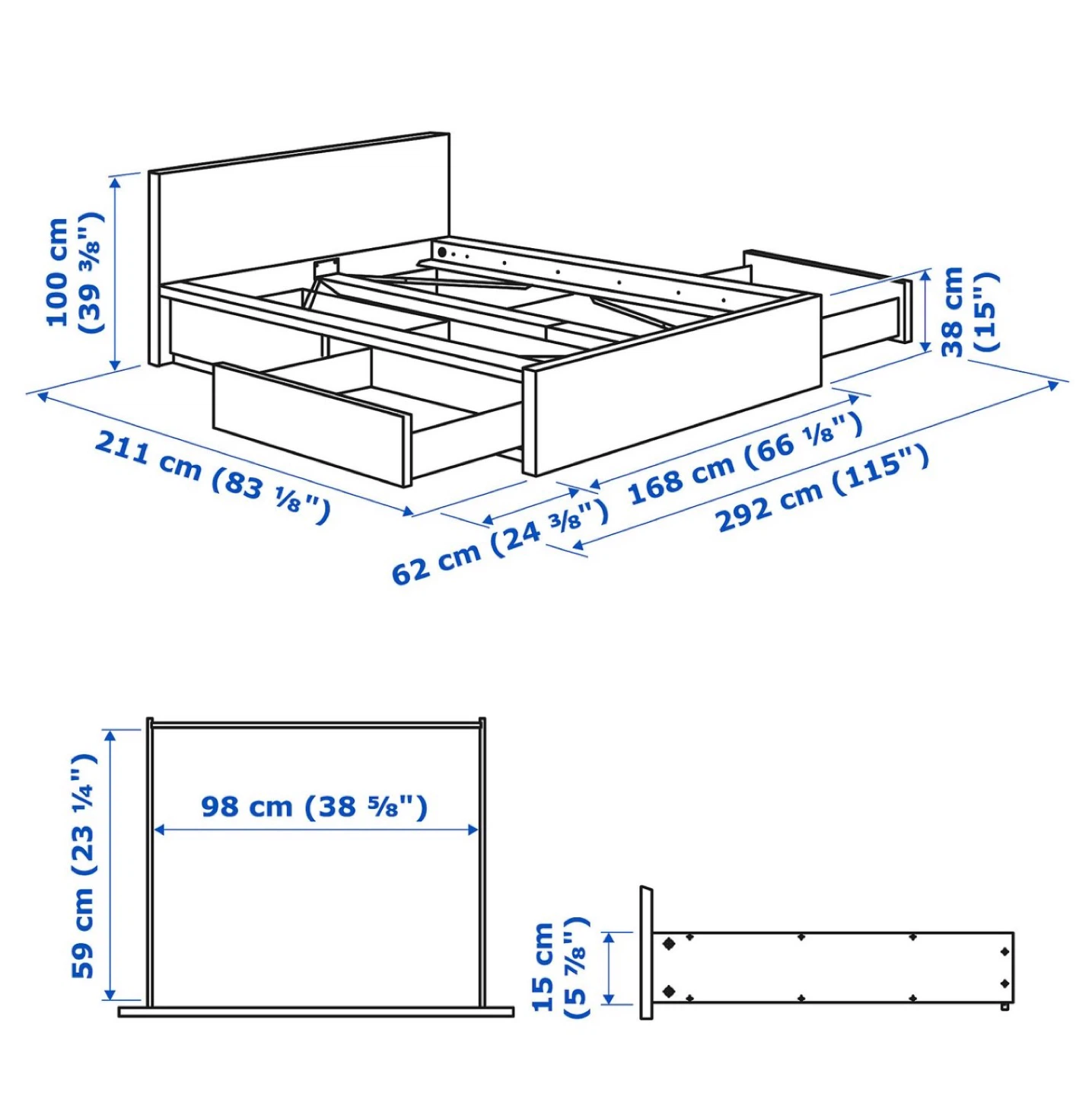 Bed frame and mattress - photo 5