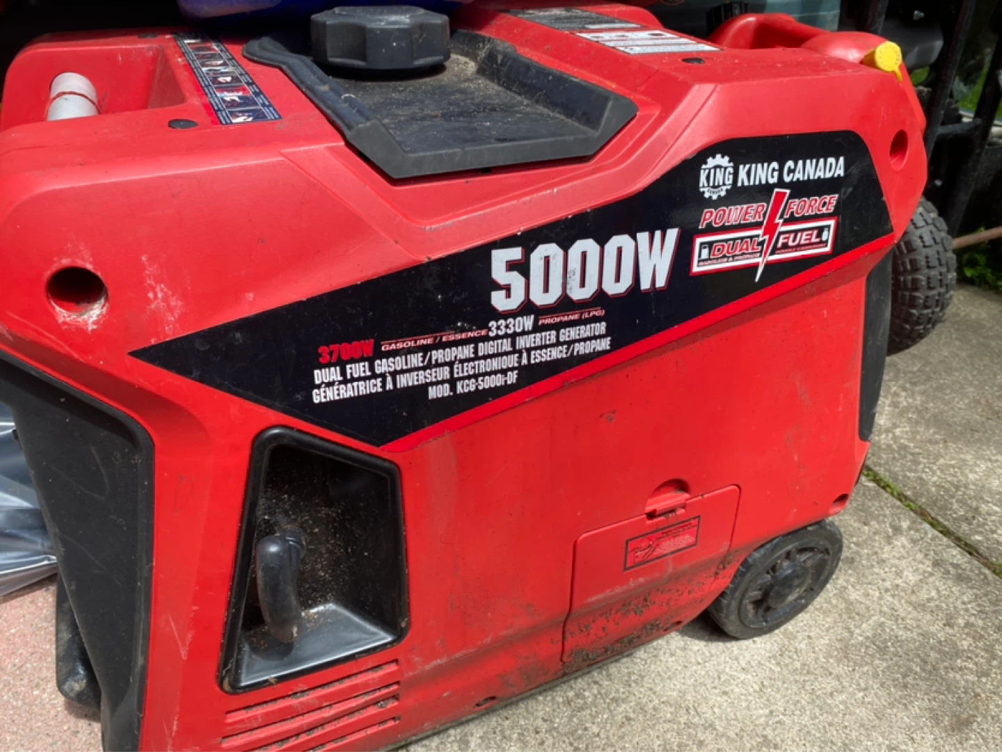 King Canada 5000W Dual Fuel Inverter Generator