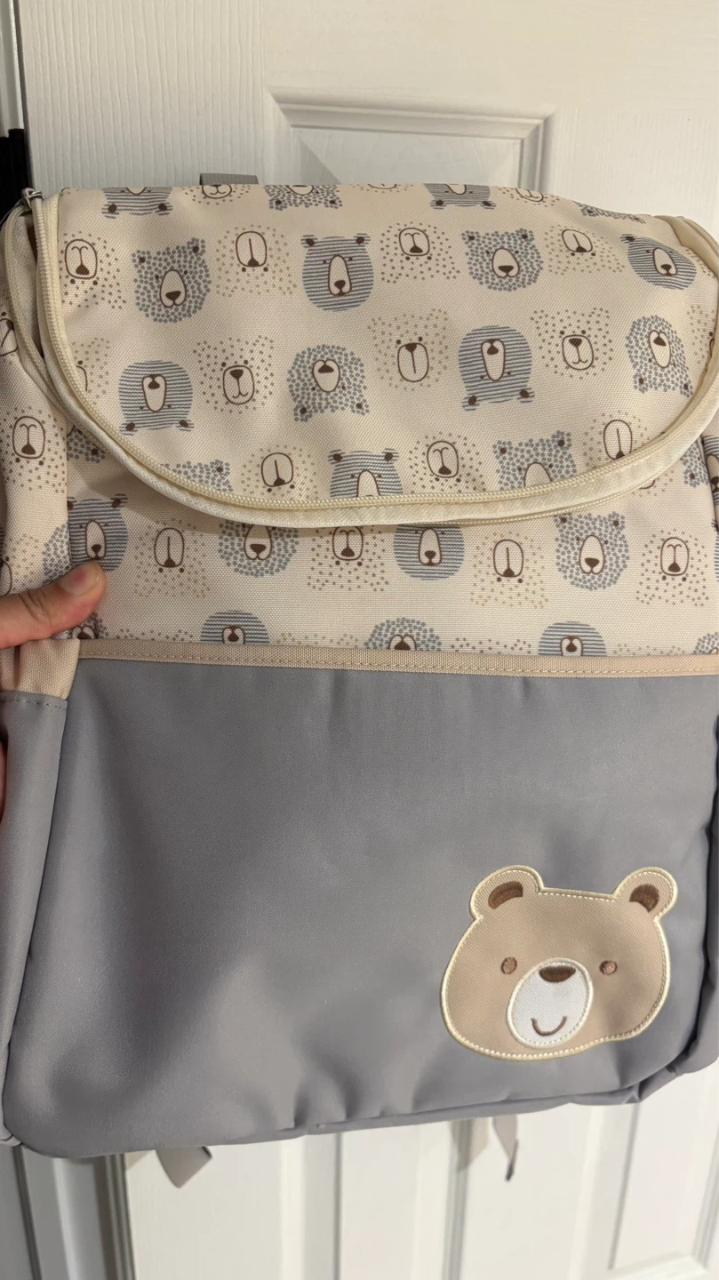Diaper Backpack with Bear Design - photo 2