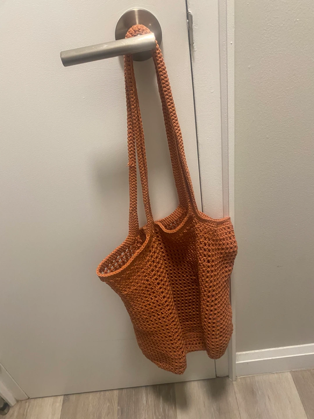 Orange Crochet Tote Bag - photo 2