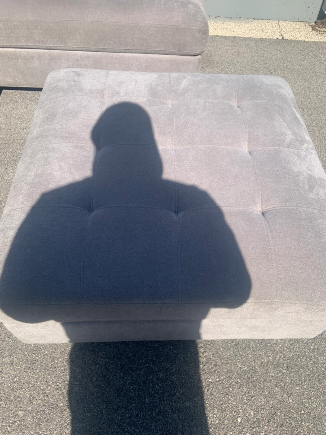 Light Gray Sectional Sofa with Ottoman - photo 5