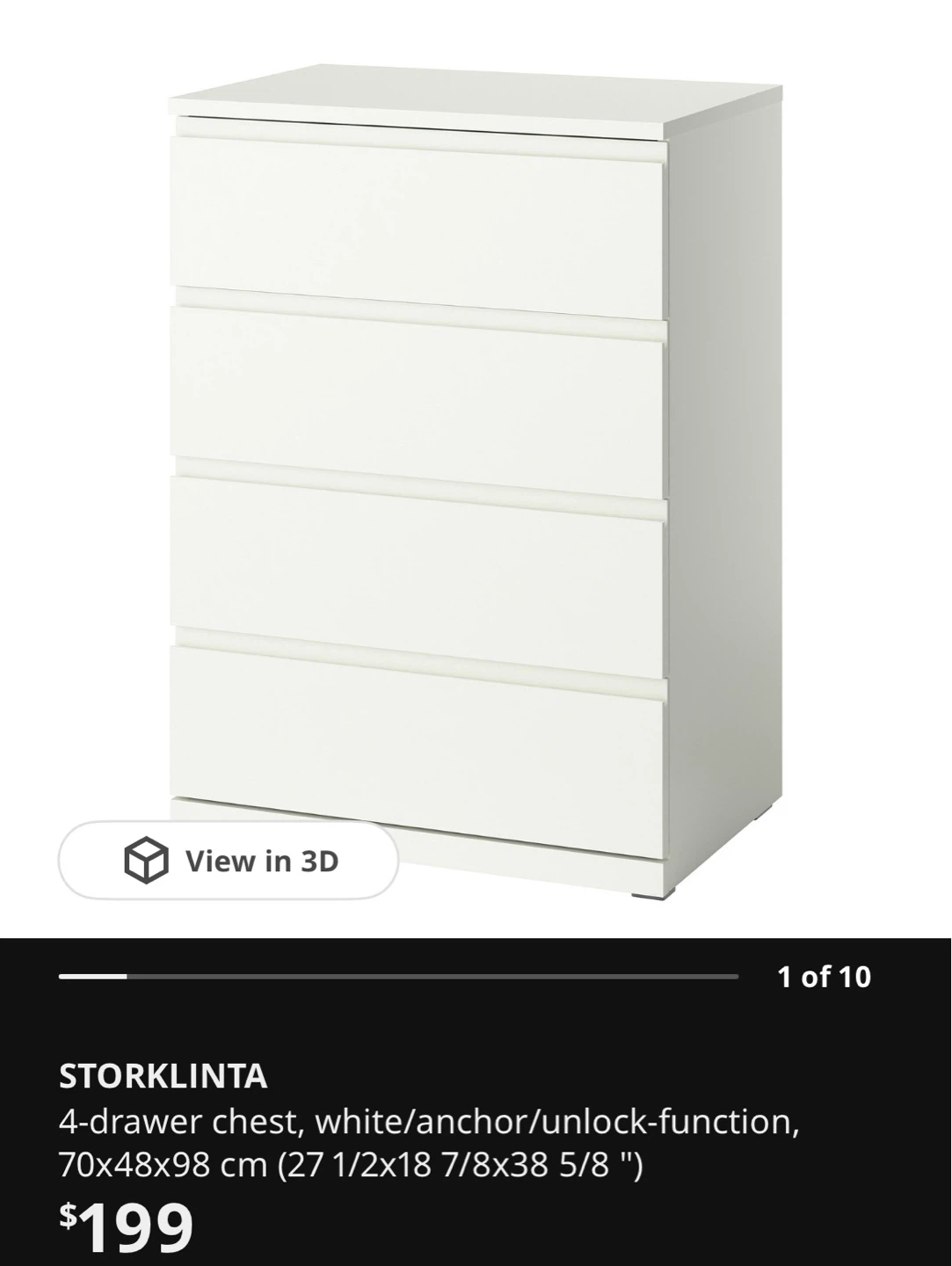 IKEA Malm 4-Drawer Dresser - White - photo 4