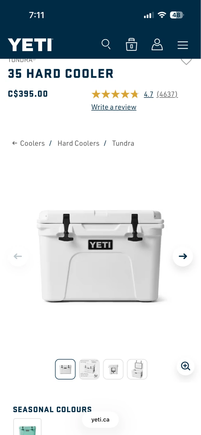 Yeti Tundra 35 Hard Cooler