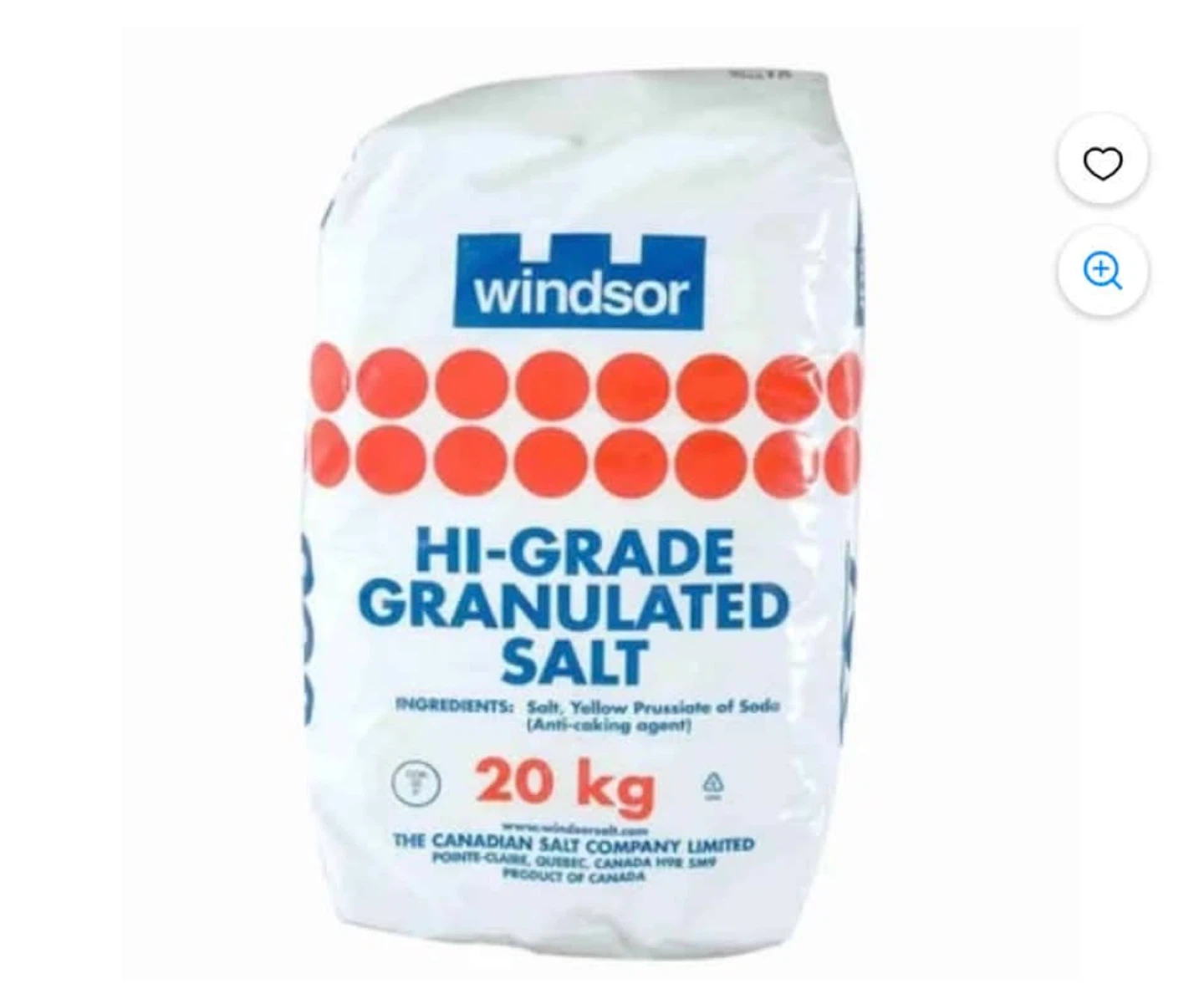 Windsor Hi-Grade Granulated Salt 20 kg Bag