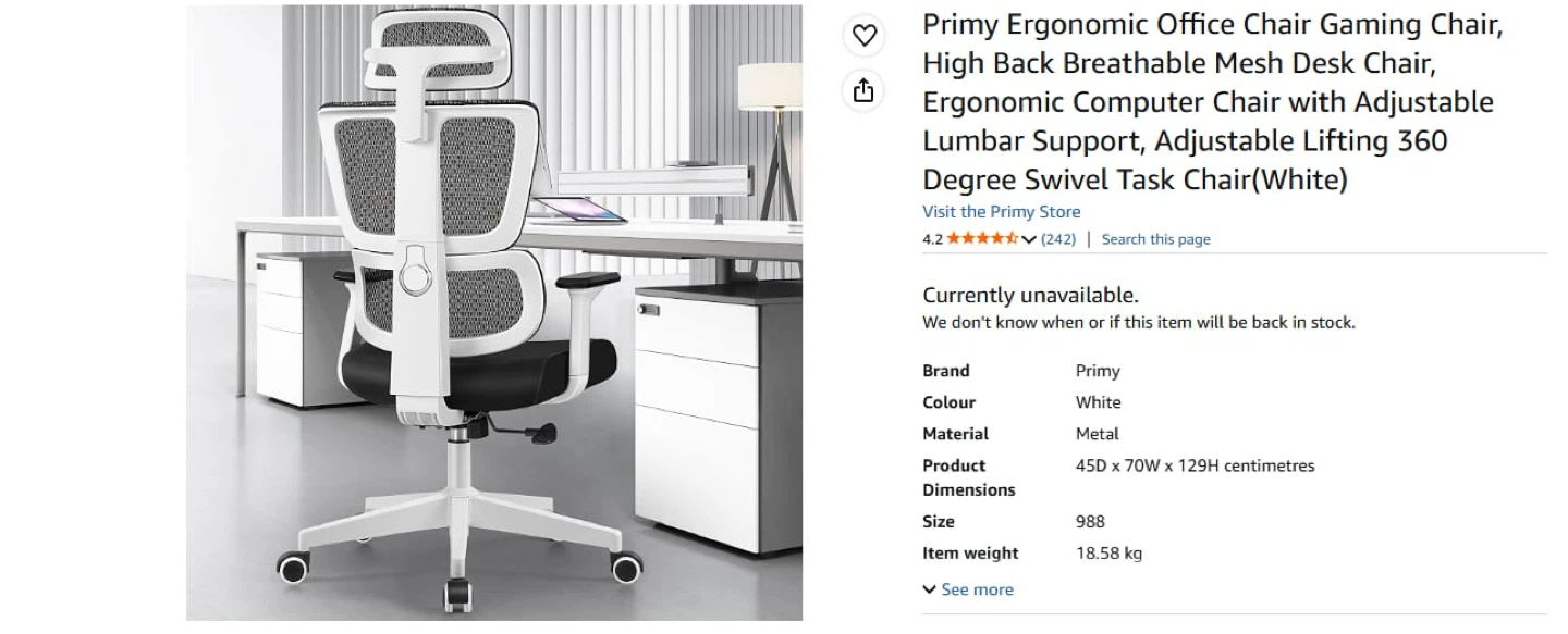 Primny Ergonomic Office/Gaming Chair - photo 2