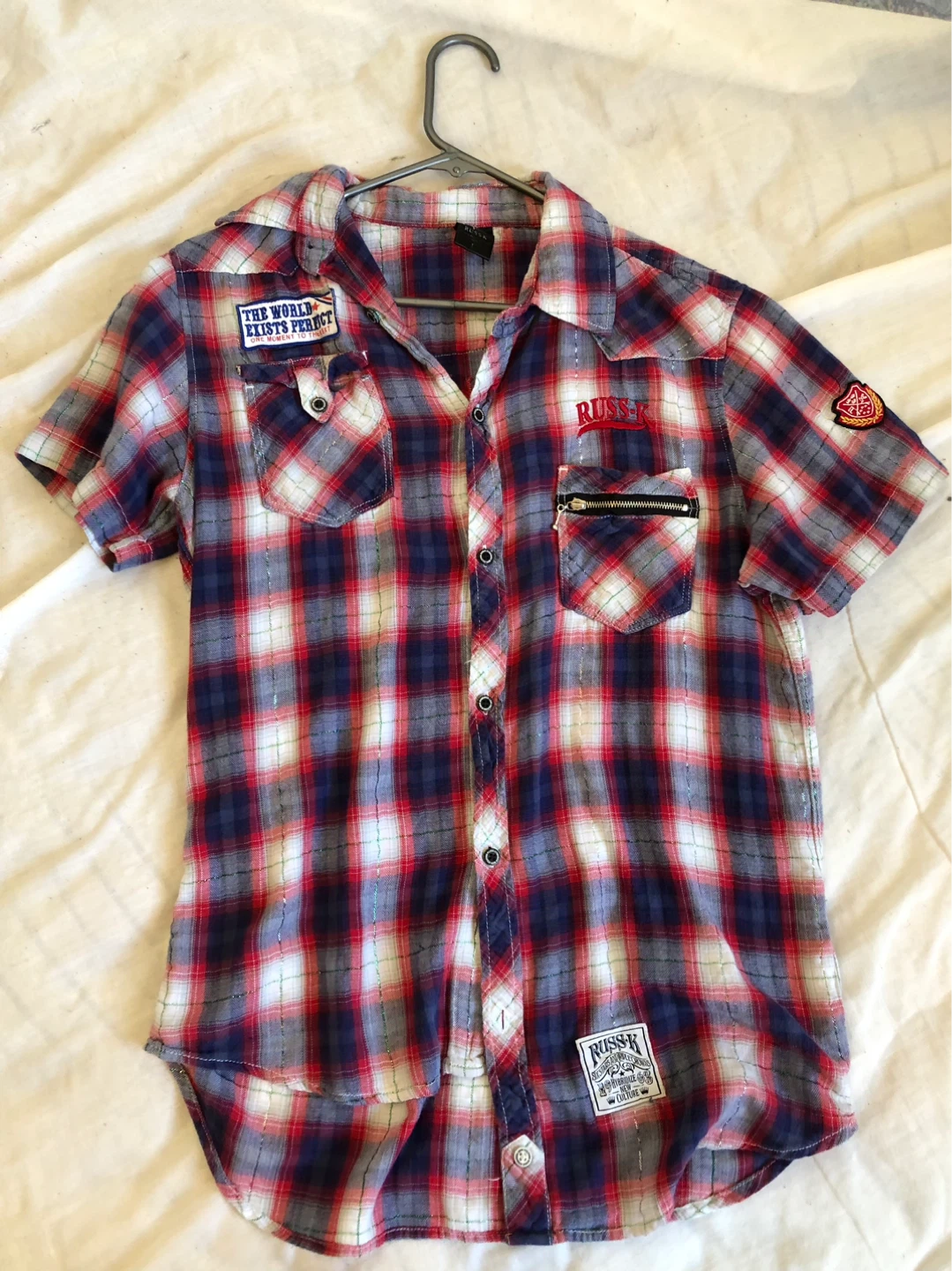 Russel "The World" Short Sleeve Plaid Shirt