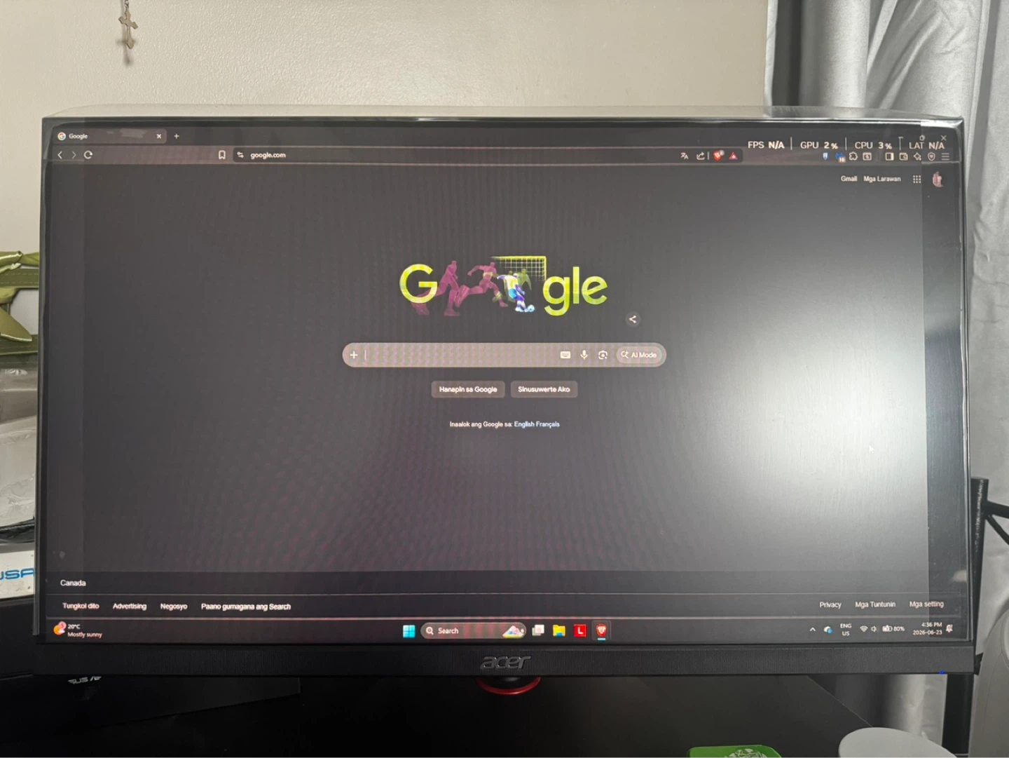 Acer Nitro XV240Y M3 23.8" FHD 180Hz IPS Gaming Monitor