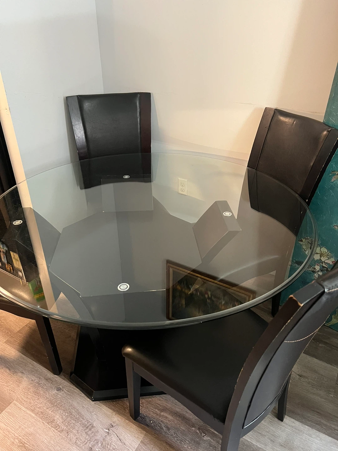 Glass Top Dining Table with 4 Chairs - photo 5