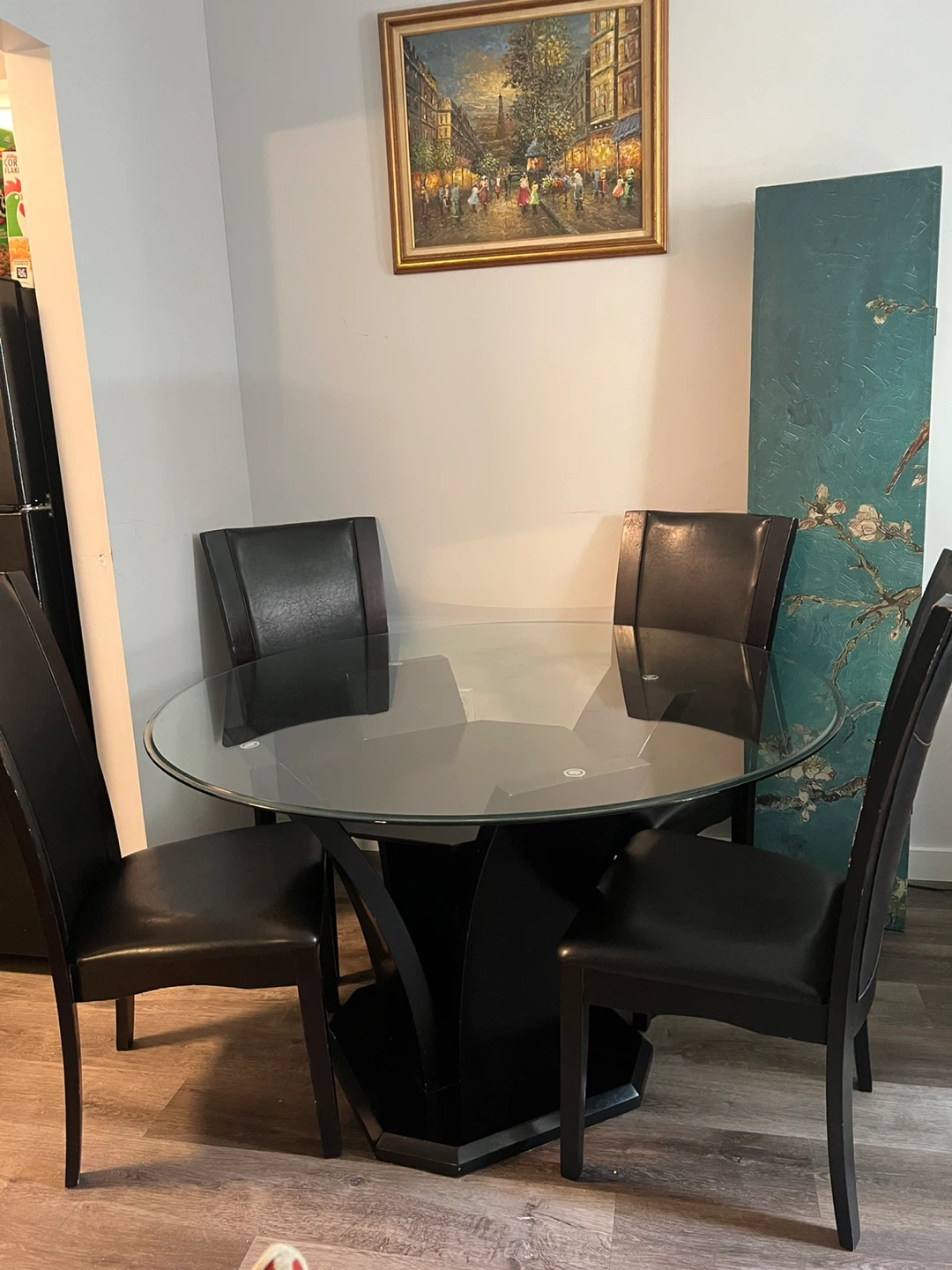 Glass Top Dining Table with 4 Chairs - photo 4