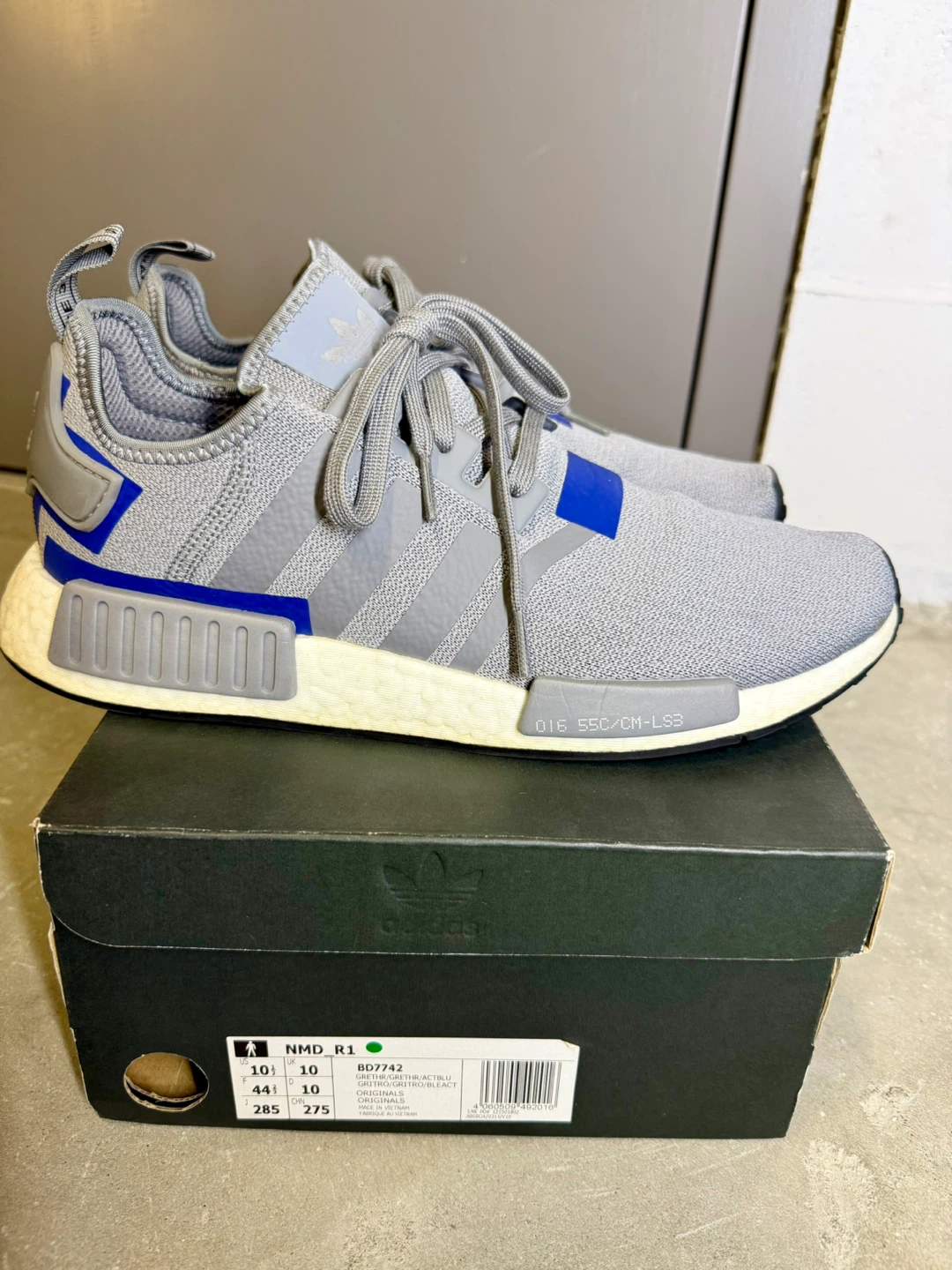 Adidas NMD_R1 Grey and Blue US 10.5