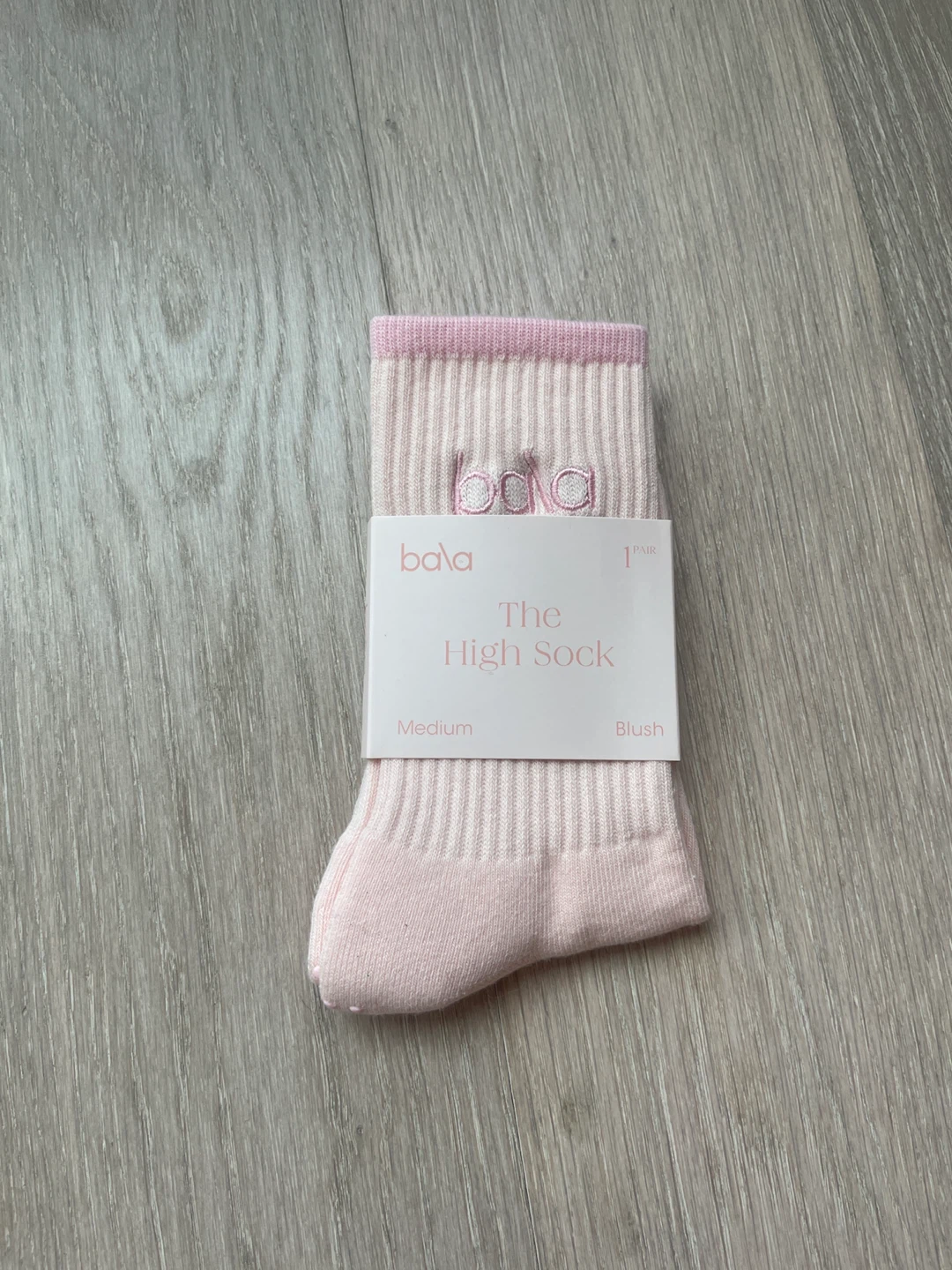 Bala The High Sock - Medium, Blush Pink