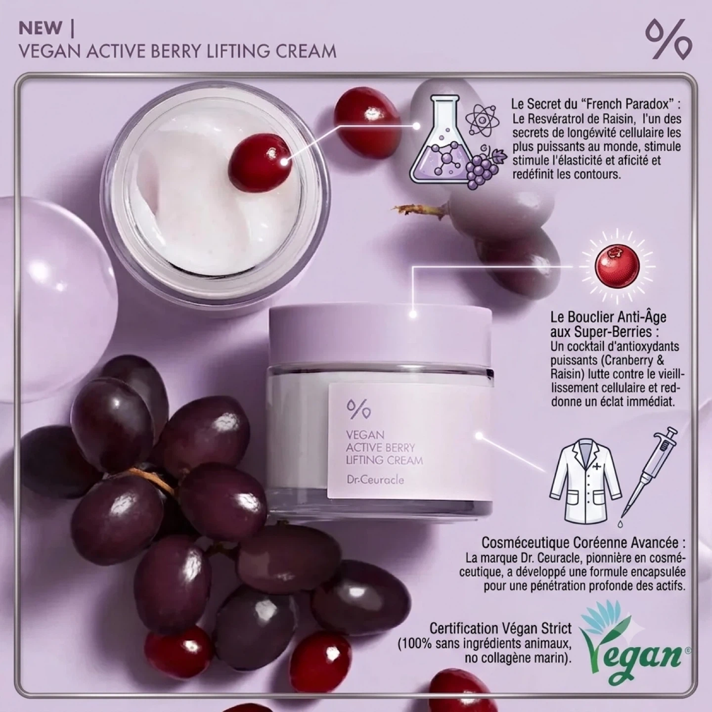 Dr. Ceuracle Vegan Active Berry Lifting Cream - photo 2