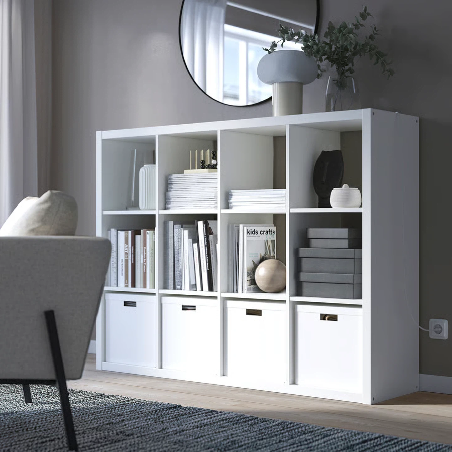 White Kallax Shelf Unit 3x4 - photo 2
