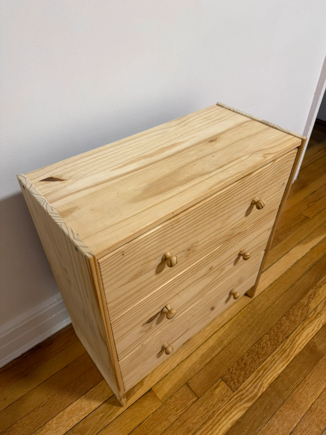 IKEA Solid Pine 3-Drawer Dresser - $40 - photo 2