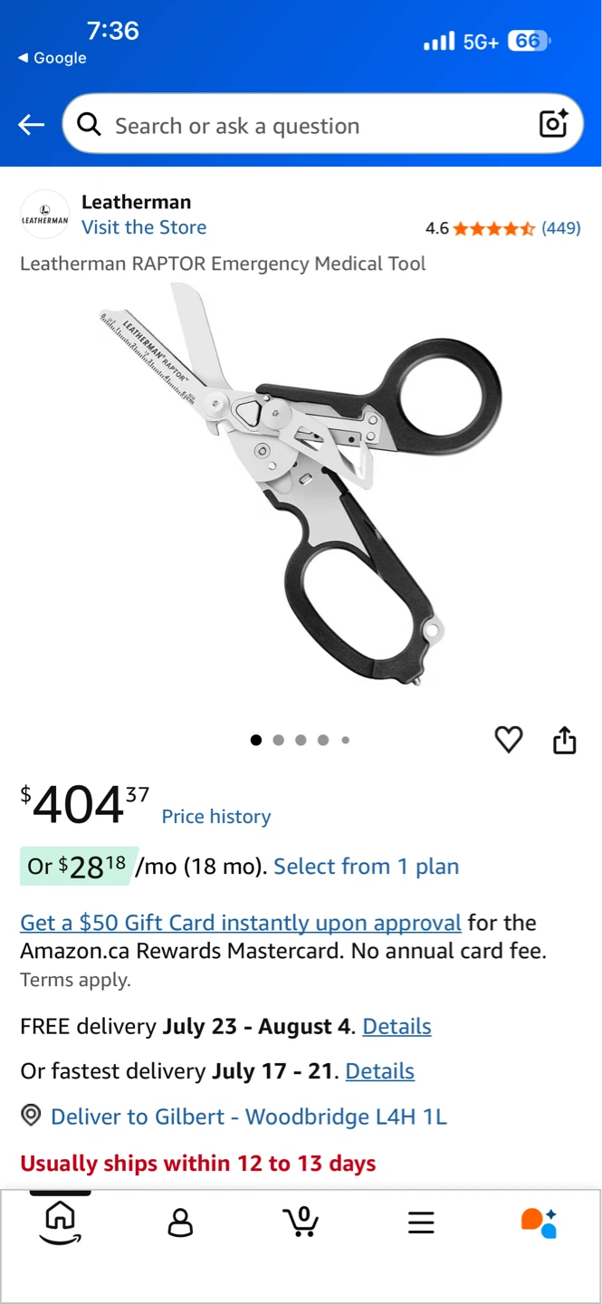Leatherman Raptor Emergency Medical Tool