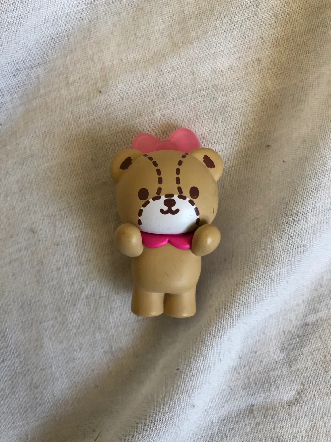 Hello Kitty Bear Figurine with Pink Bow