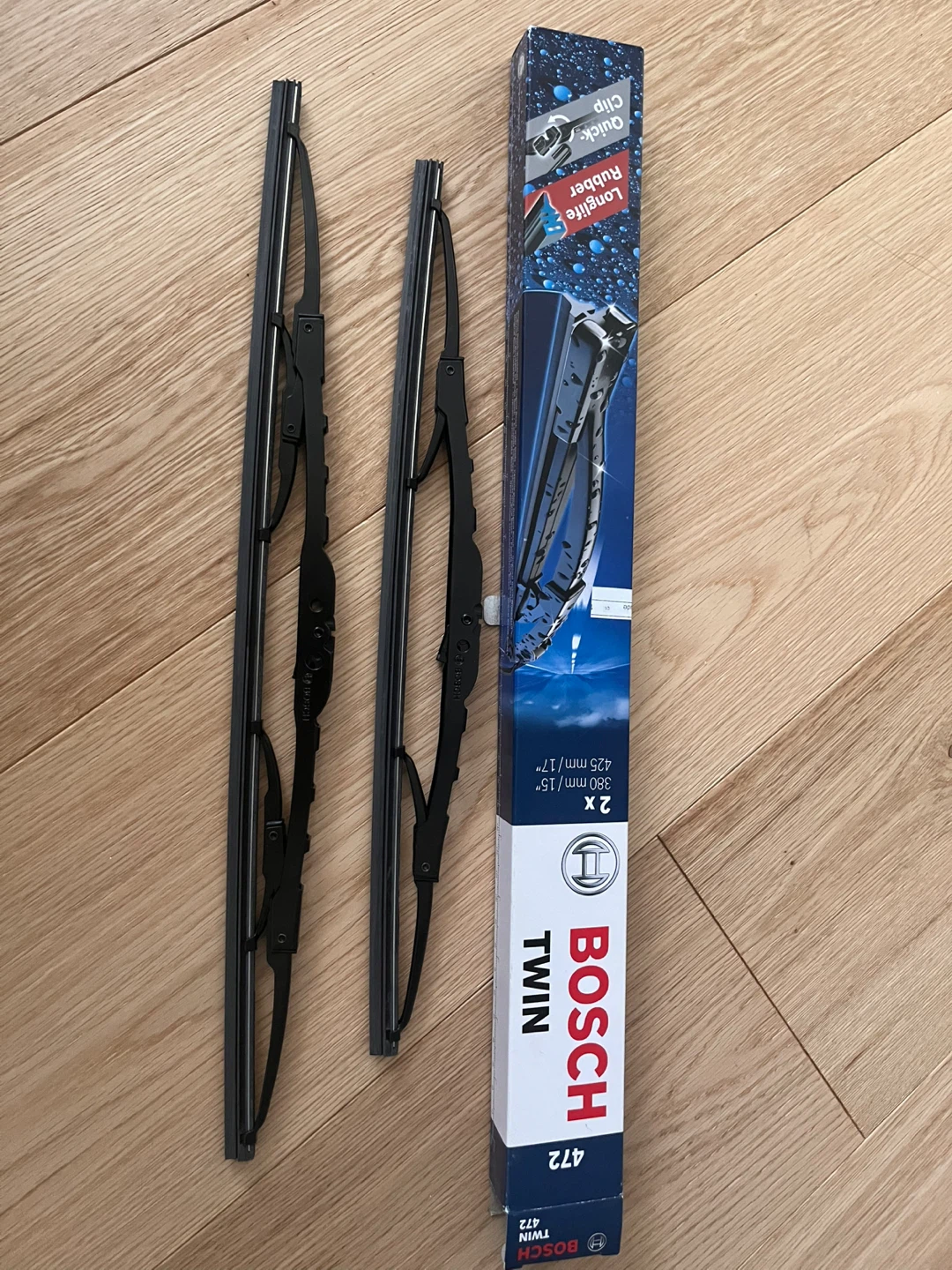 Bosch Twin Wiper Blades 15" and 17"