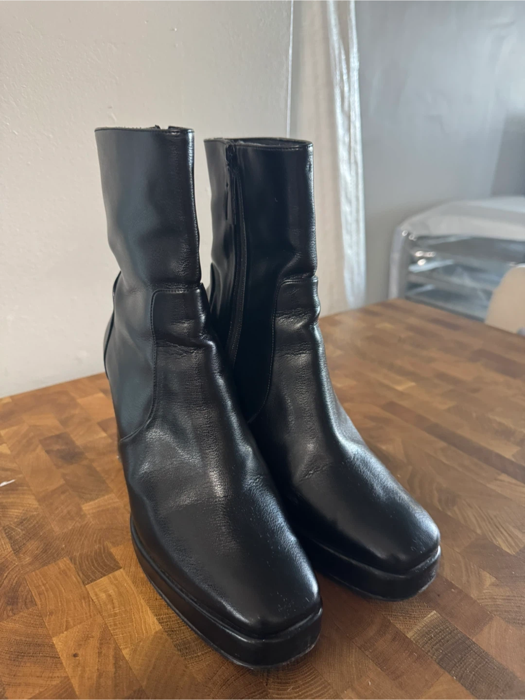 Black Platform Ankle Boots