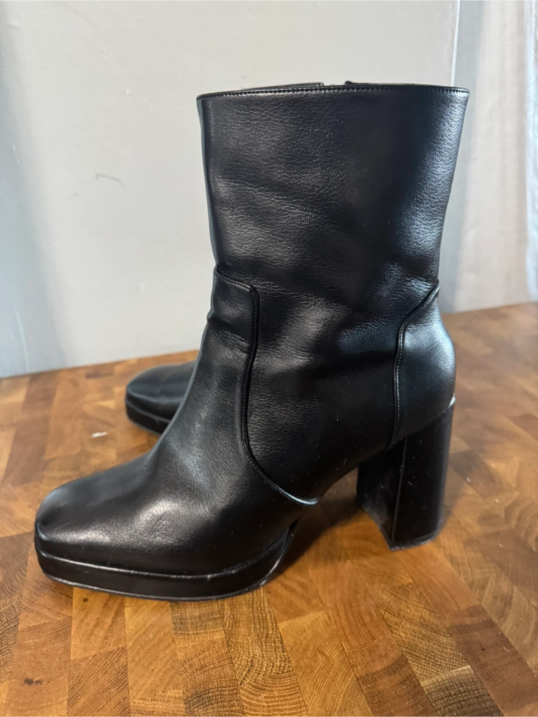 Black Platform Ankle Boots - photo 4