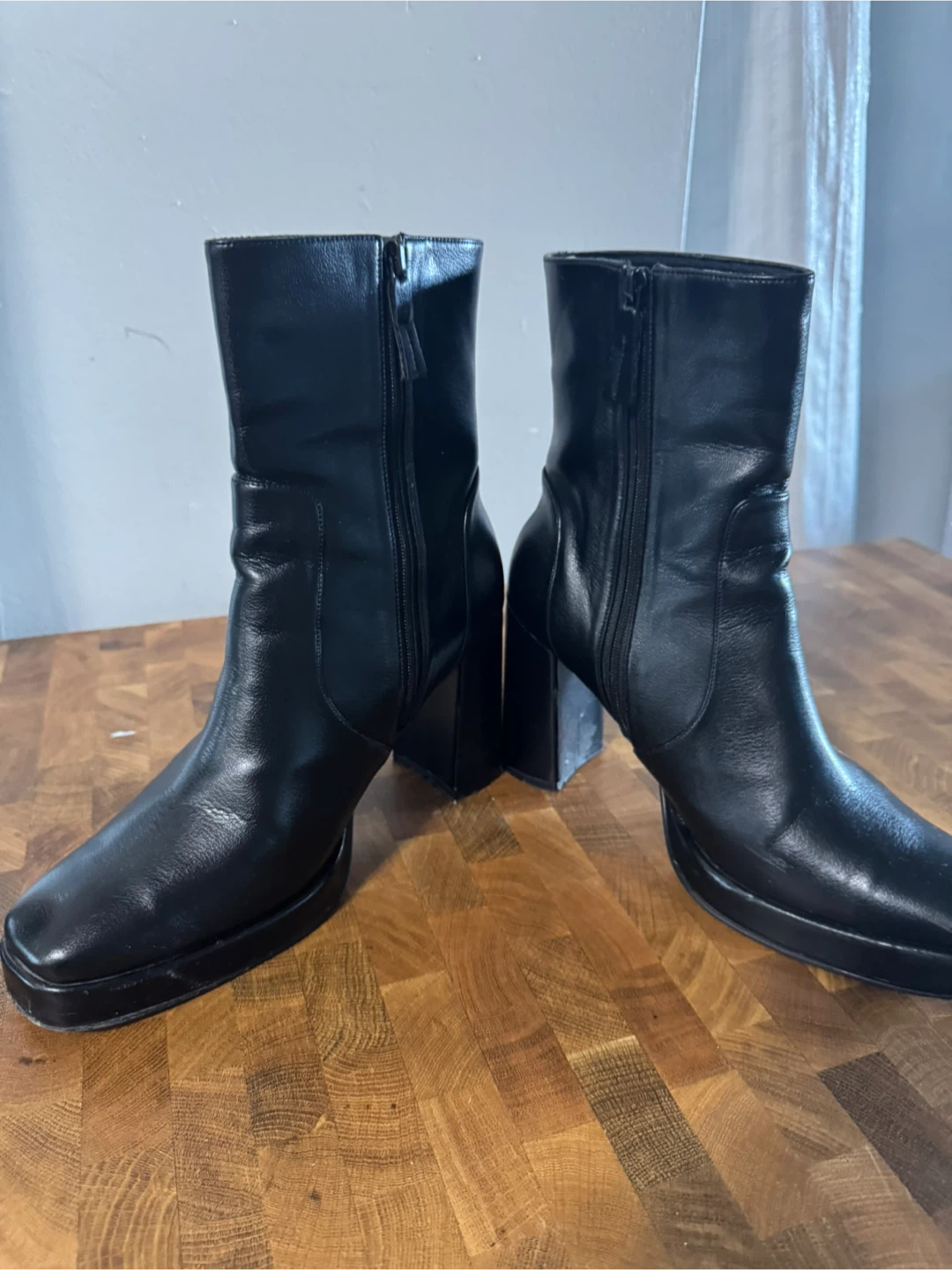 Black Platform Ankle Boots - photo 5