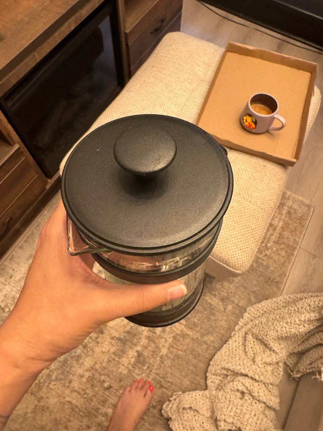 Black French Press Coffee Maker - photo 2