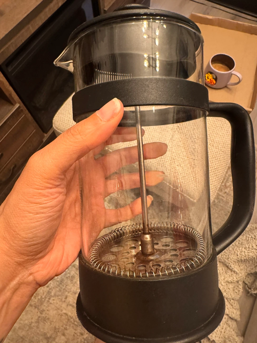Black French Press Coffee Maker - photo 3