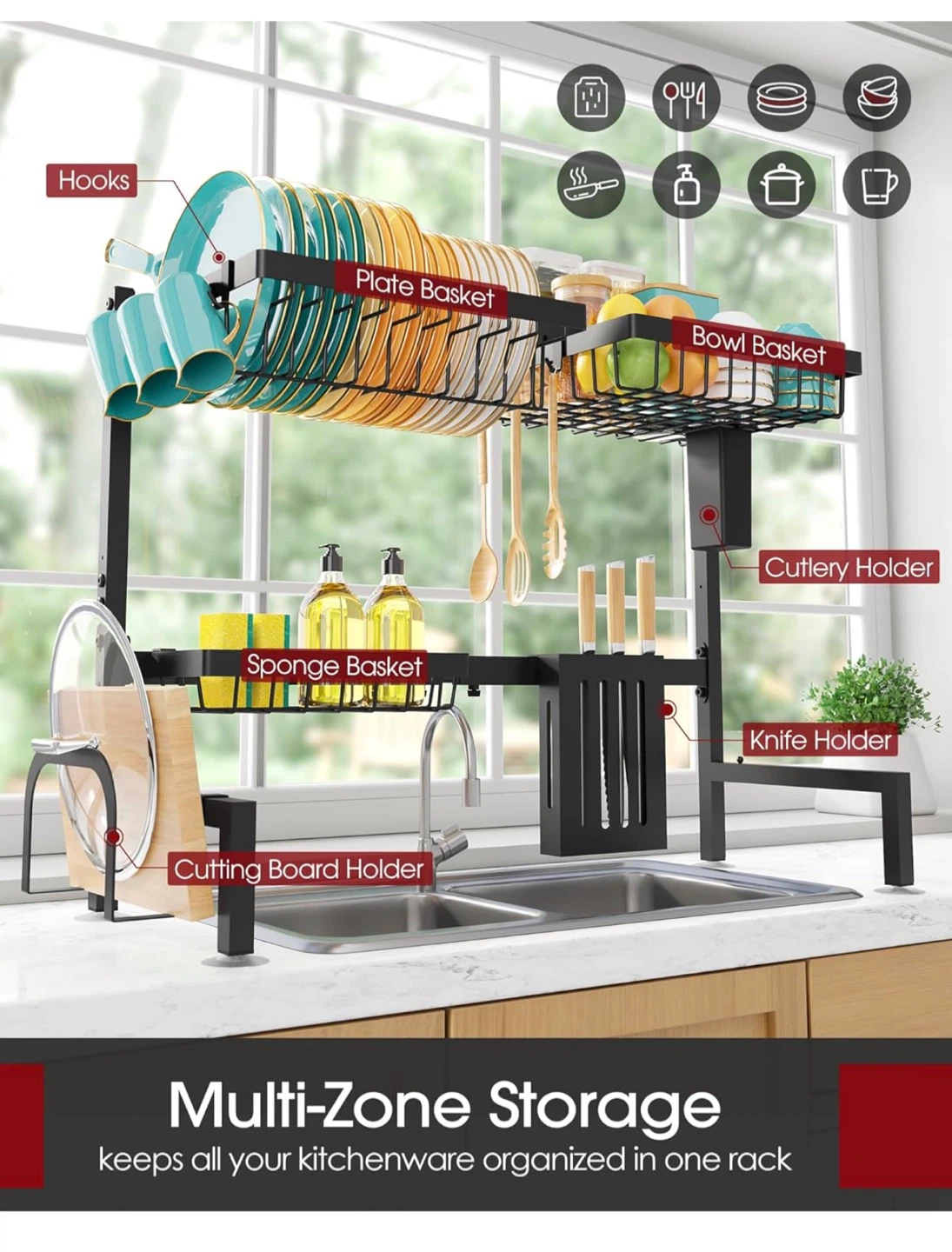 Sakugi Dish Drying Rack Over Sink DSX - photo 3