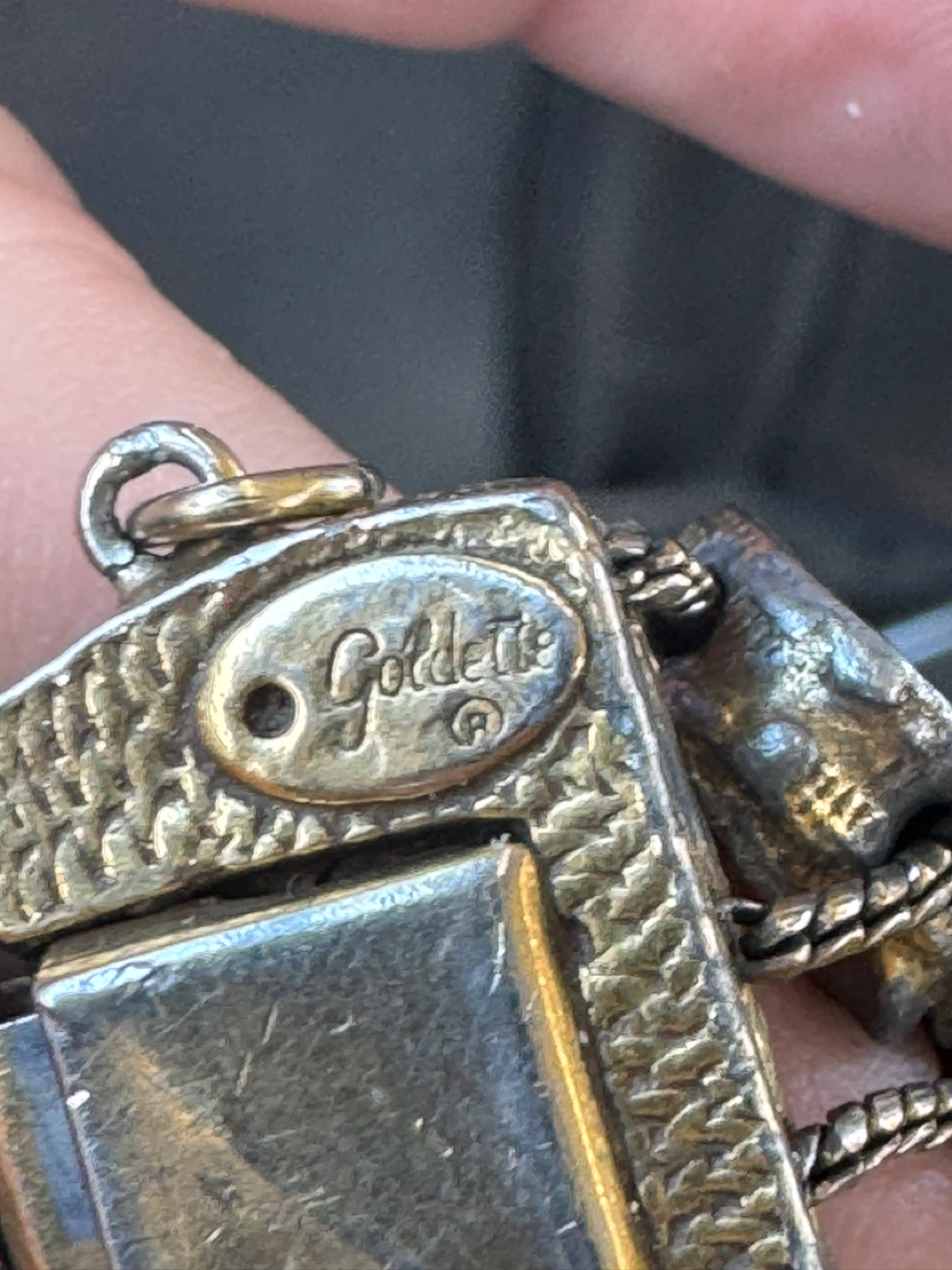 Goldette Charm Bracelet with Various Charms