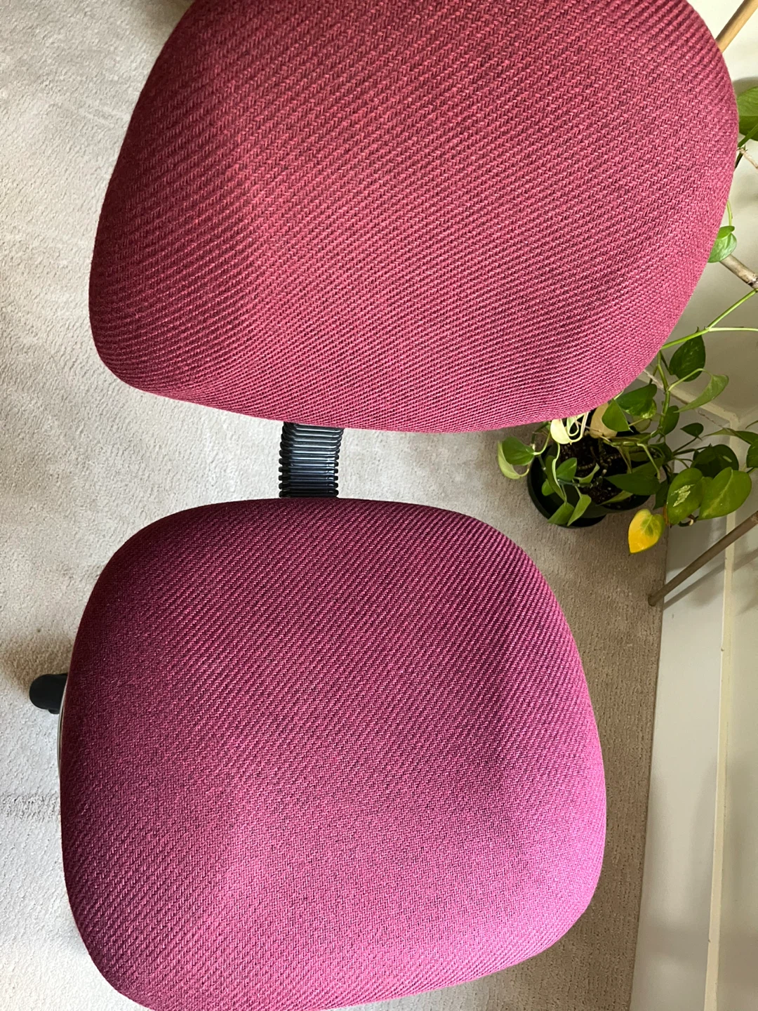 2x Burgundy Adjustable Office Chairs - photo 5