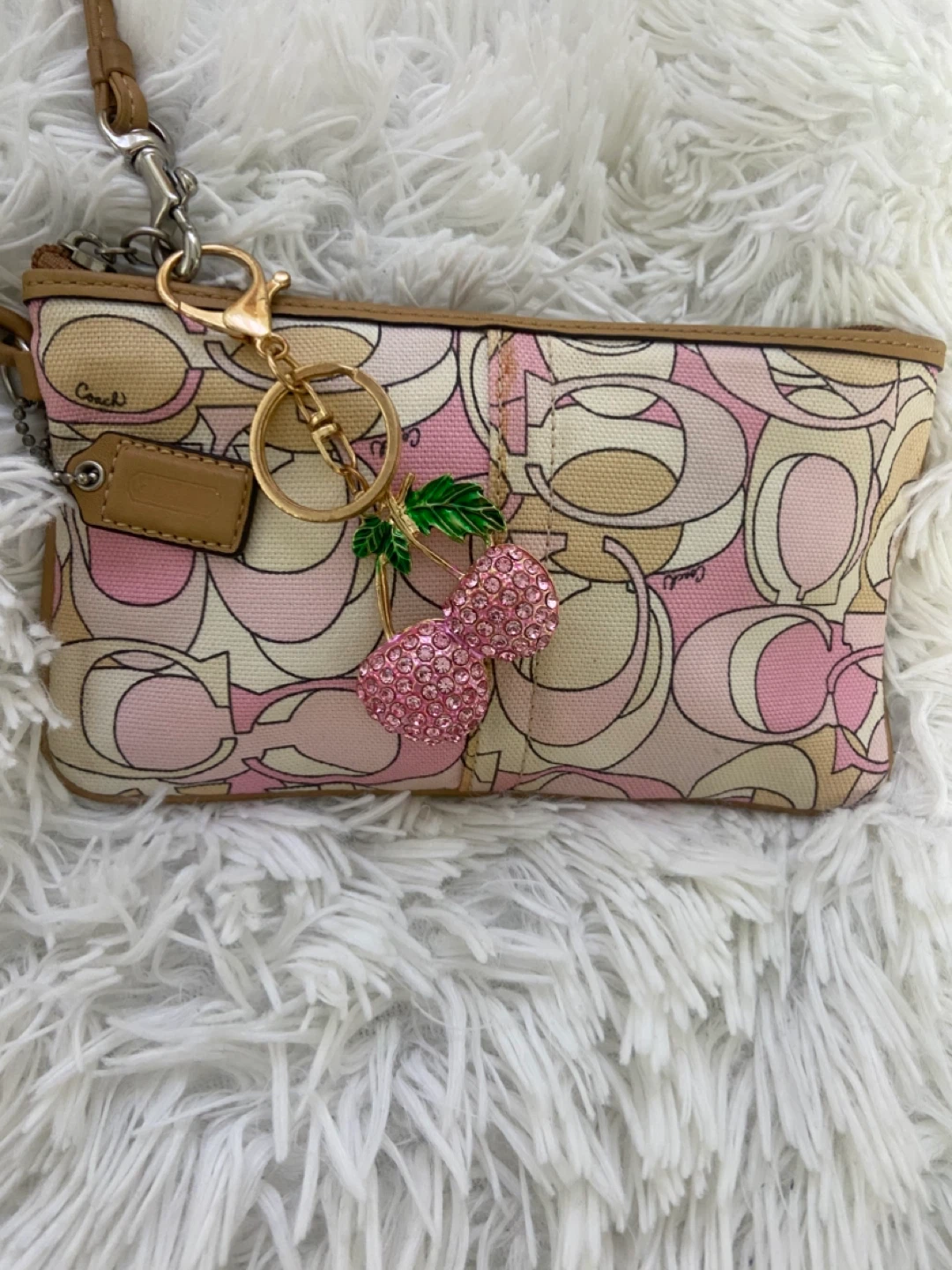 COACH Y2K PINK OPTIC MONOGRAM RARE LIMITED EDITION WRISTLET