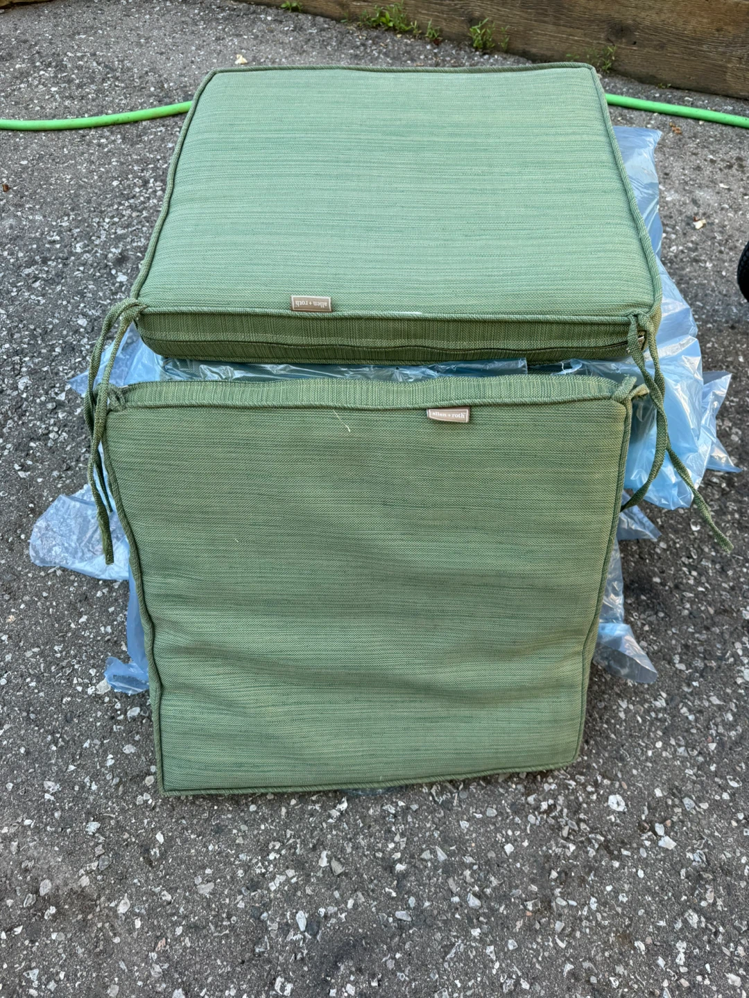 Green Outdoor Cushions Set