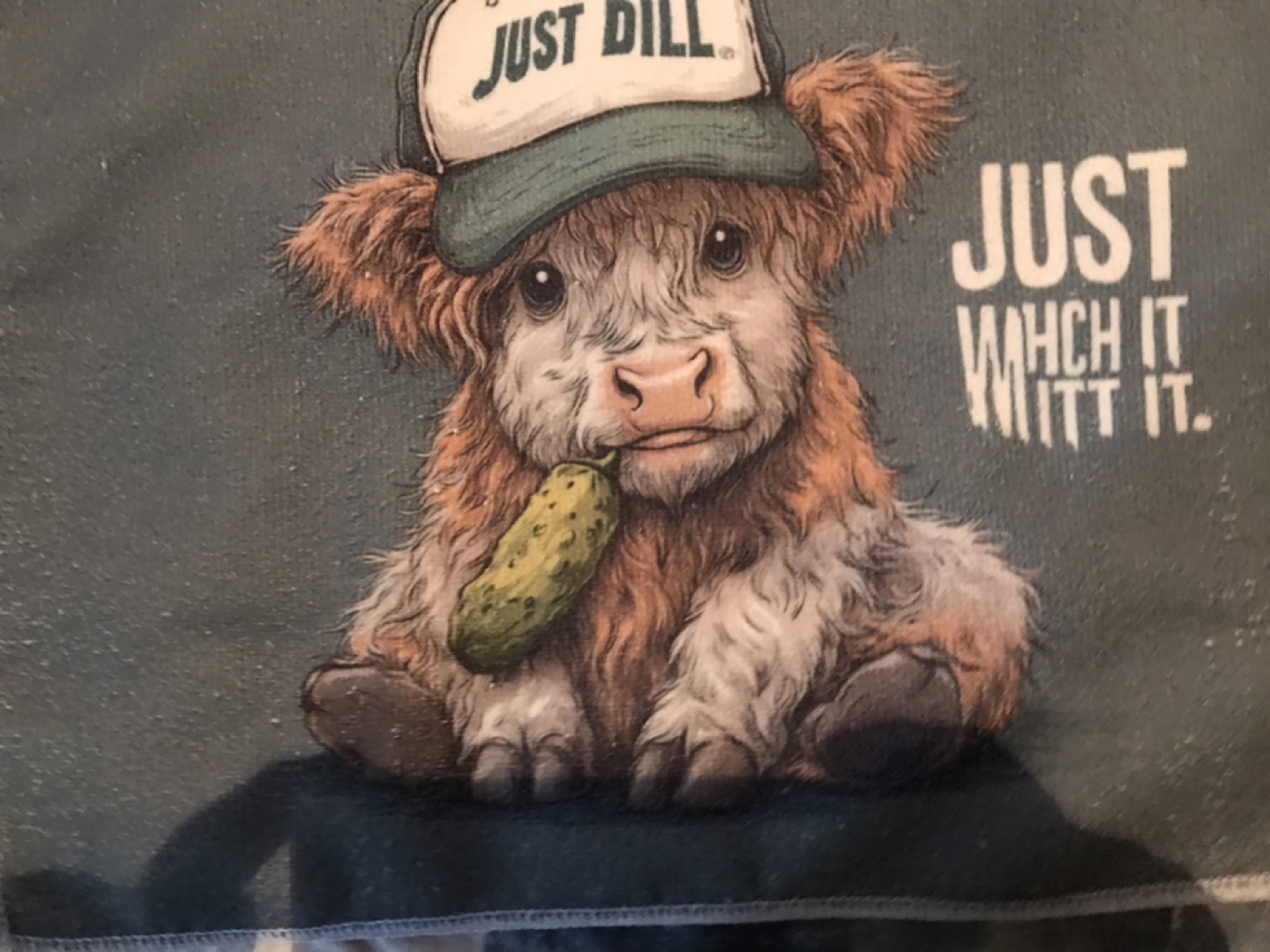 Cute Highland Cow "Just Dill" Kitchen Towels (Set of 2) - photo 2