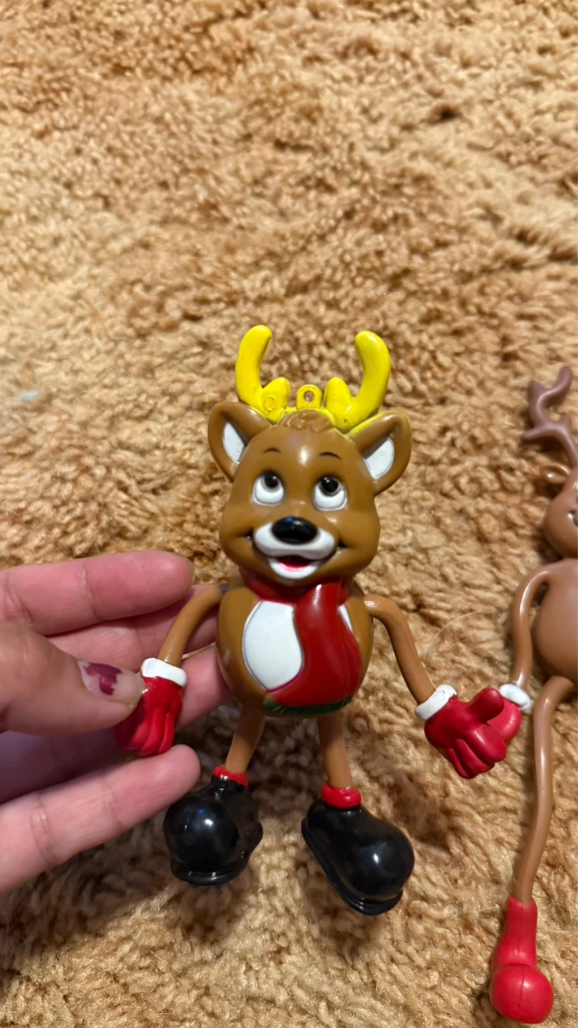 Set of 2 Bendable Reindeer Christmas Figures - photo 2