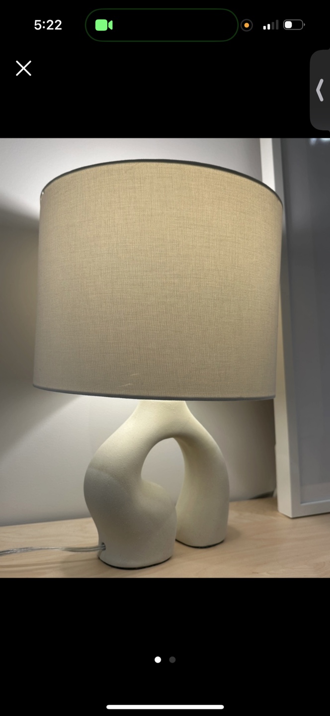 2x Curved Table Lamp