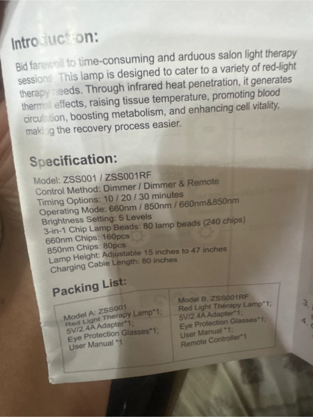 Adjustable Red Light Therapy Lamp 660nm & 850nm - photo 5