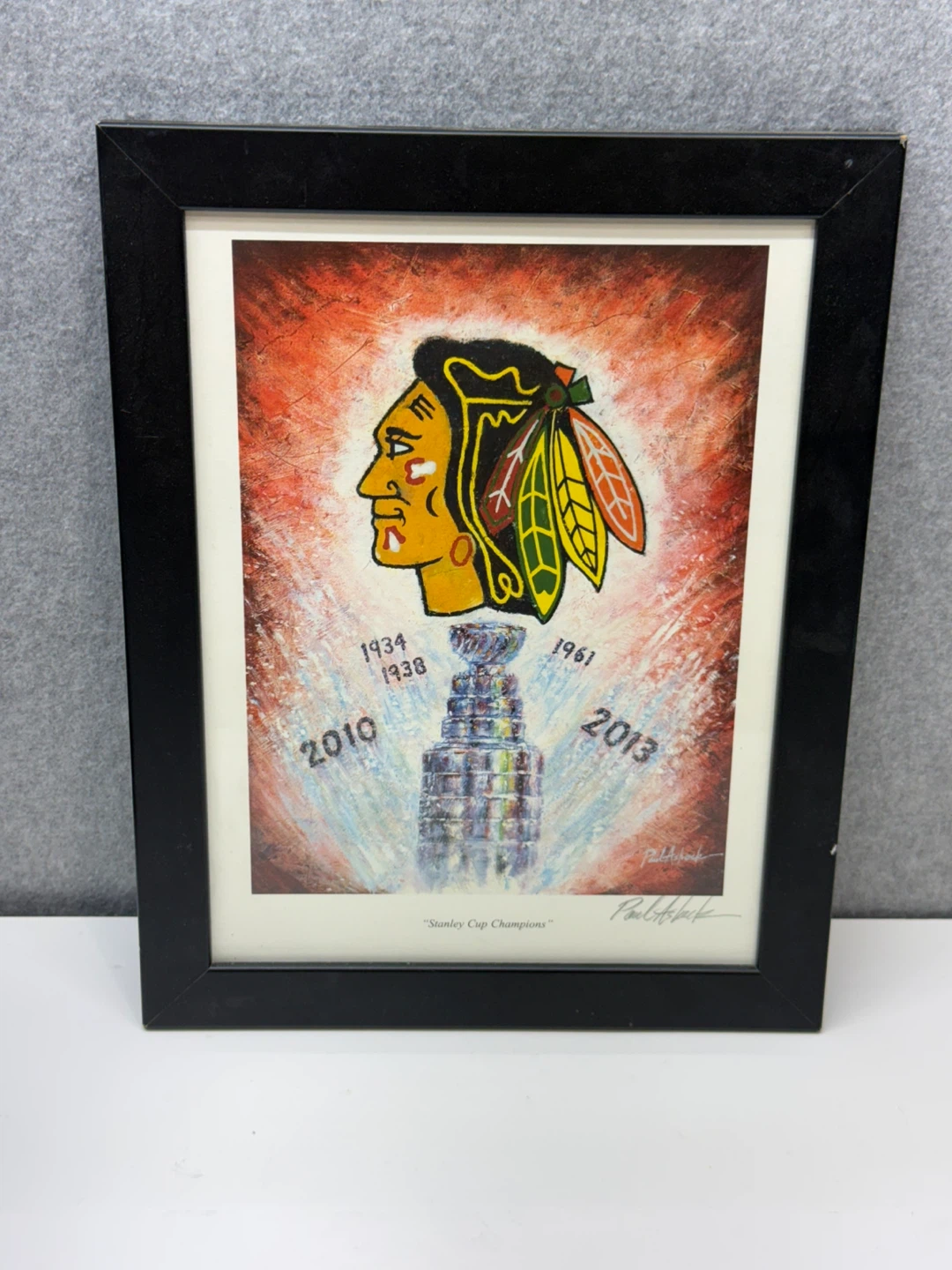 Chicago Blackhawks Stanley Cup Champions Framed Artwork - photo 2