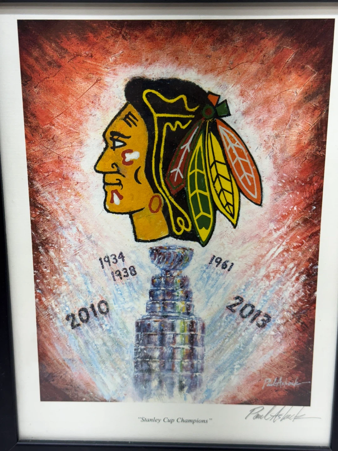 Chicago Blackhawks Stanley Cup Champions Framed Artwork - photo 5