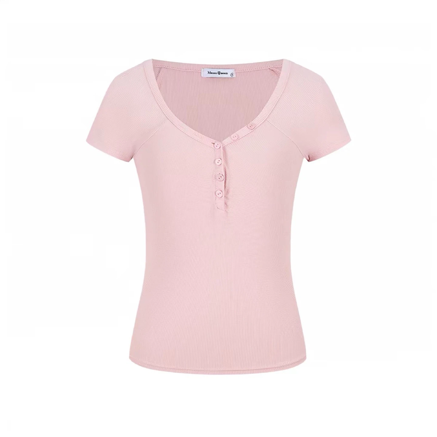 Pink Button-Up Cropped Top - photo 2