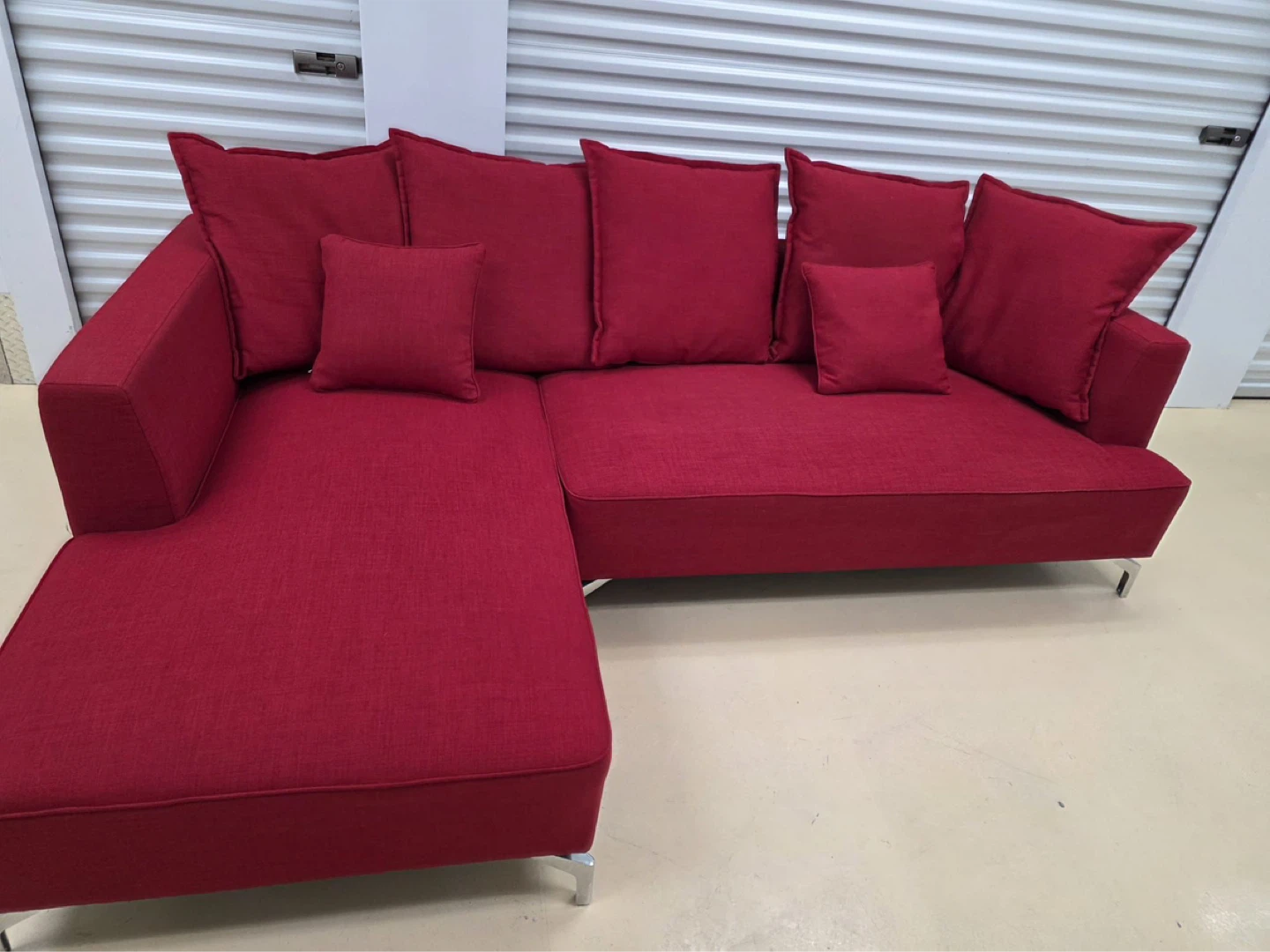 Stracube Red Sectional Sofa with Chaise - photo 3