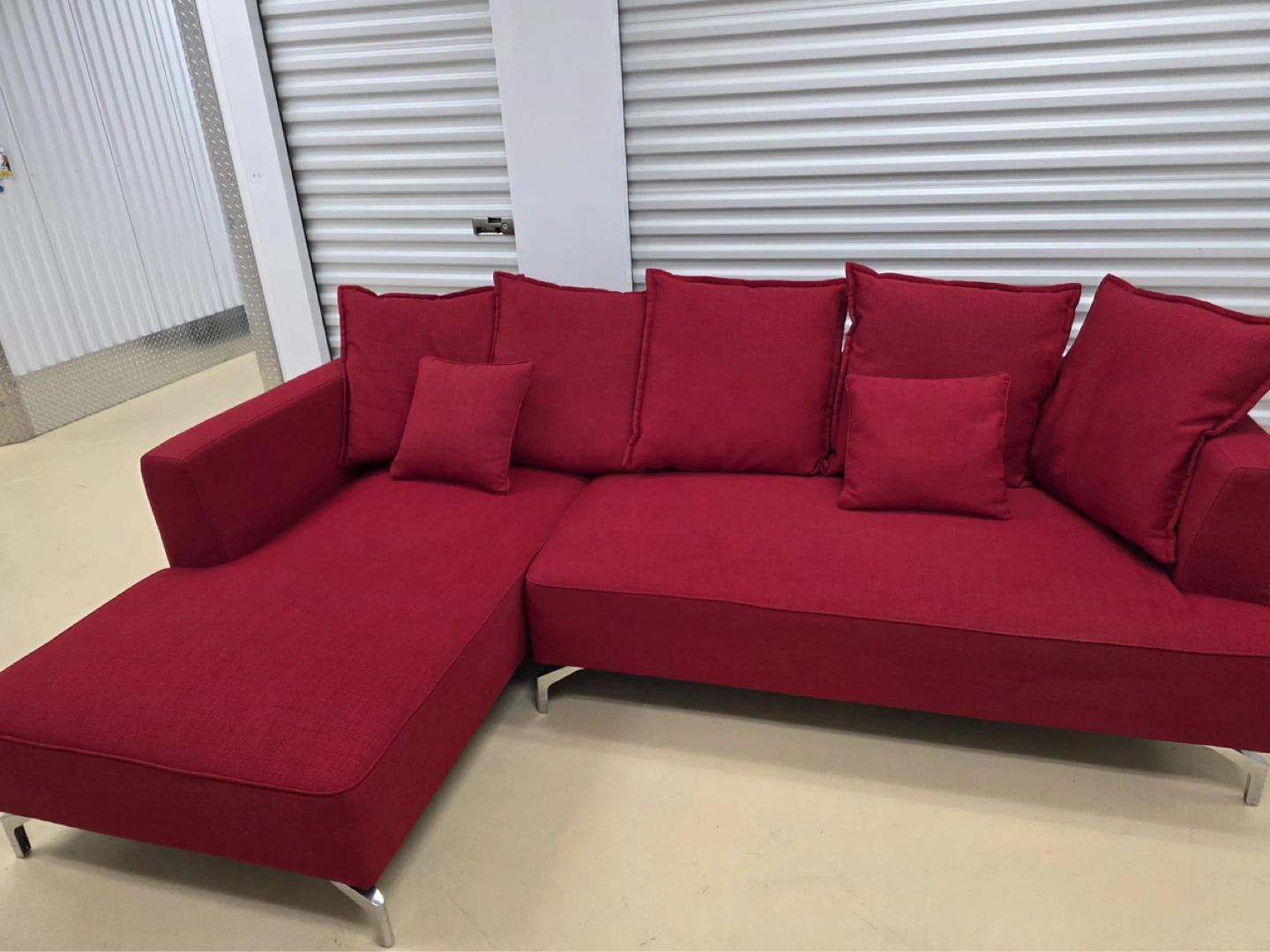 Stracube Red Sectional Sofa with Chaise - photo 2