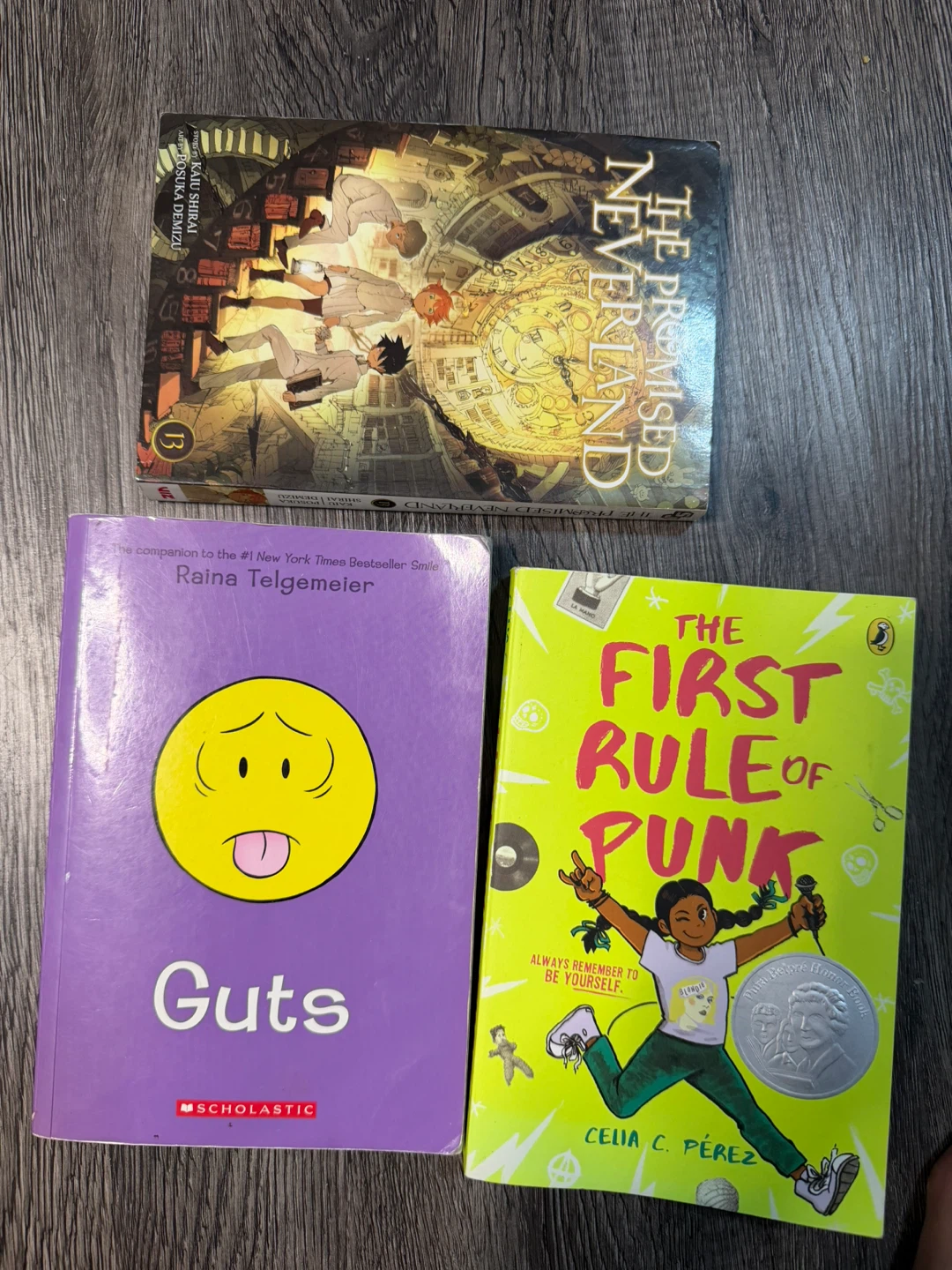 The Promised Neverland, Guts, and The First Rule of Punk Books