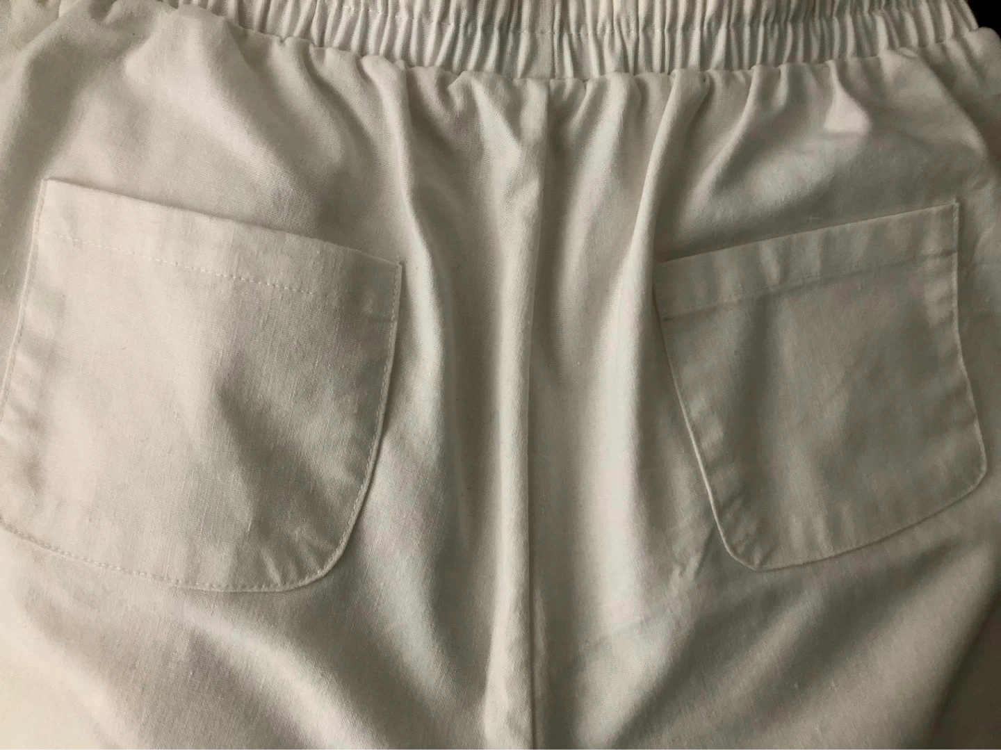 White High-Waisted Shorts-Small - photo 4