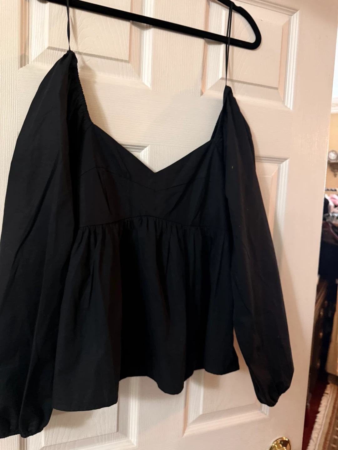 Black Banana Republic Peasant Blouse