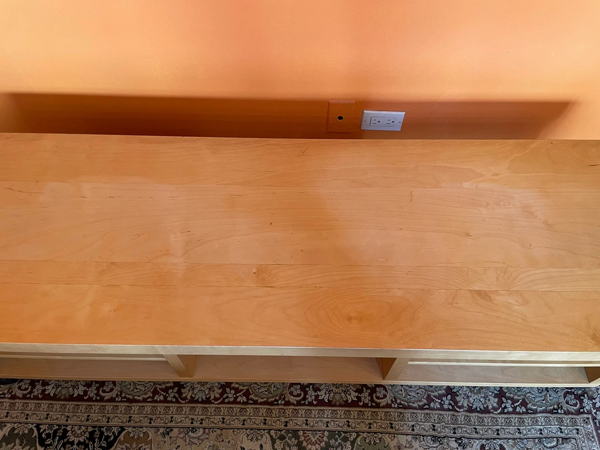Wood TV Stand with Wheels - photo 4