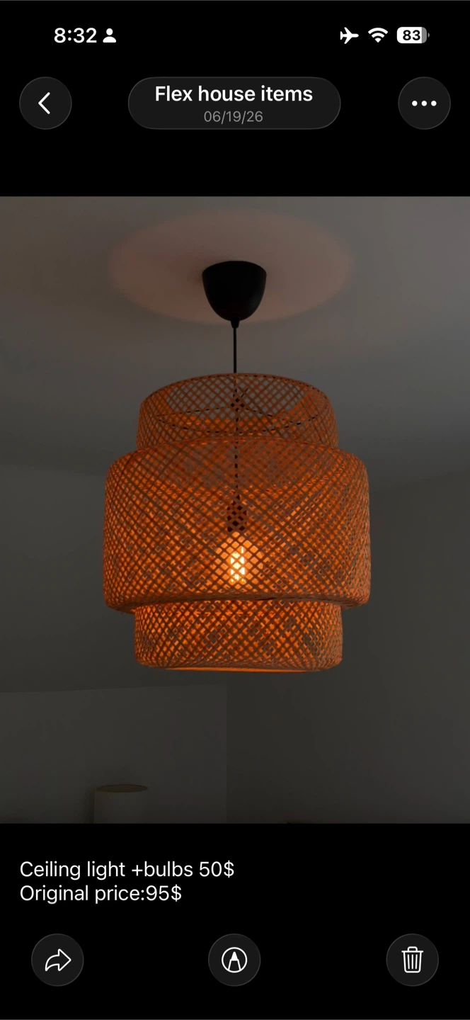 Ceiling Light Fixture with Bulbs