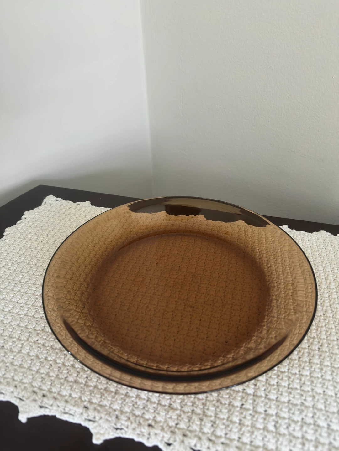 Rare Amber Glass Dish