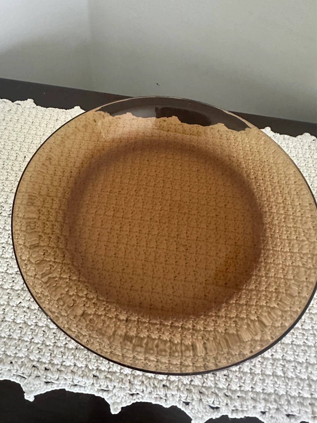 Rare Amber Glass Dish - photo 2