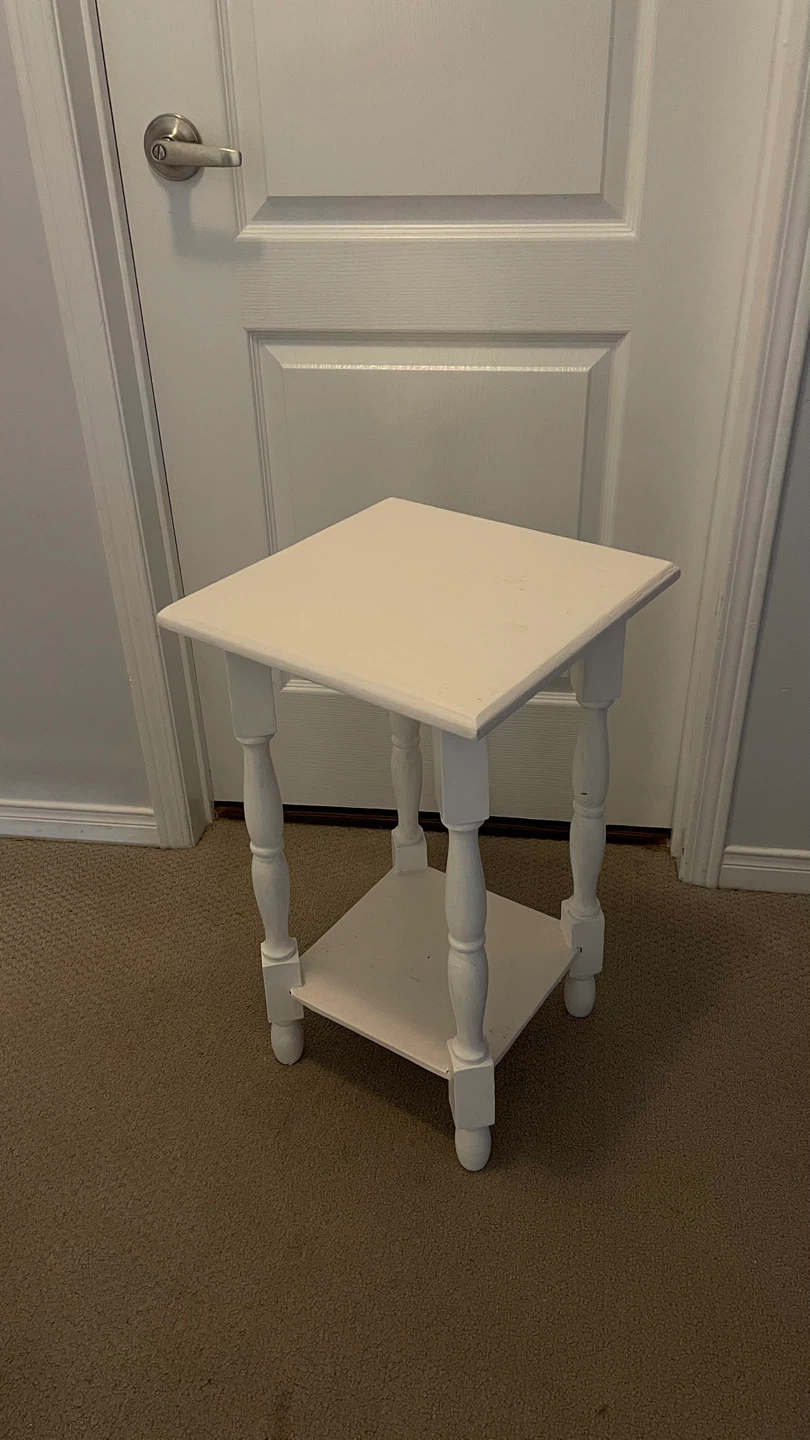 refurbished wooden side table