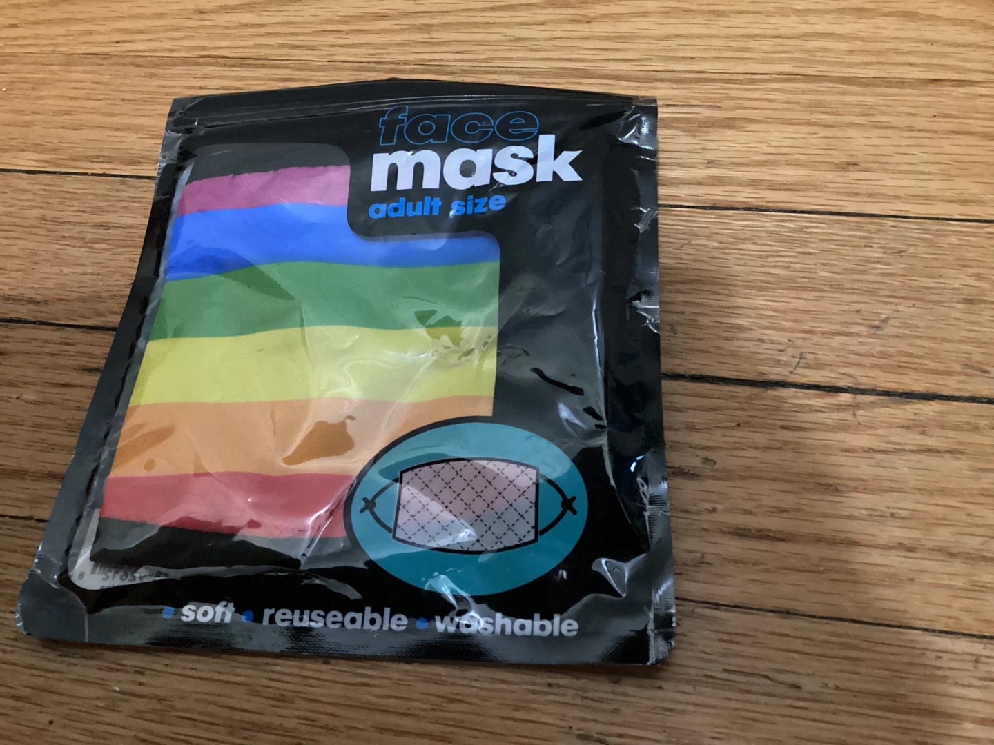 ⚽️Unused Pride Rainbow Face Mask - Adult Size