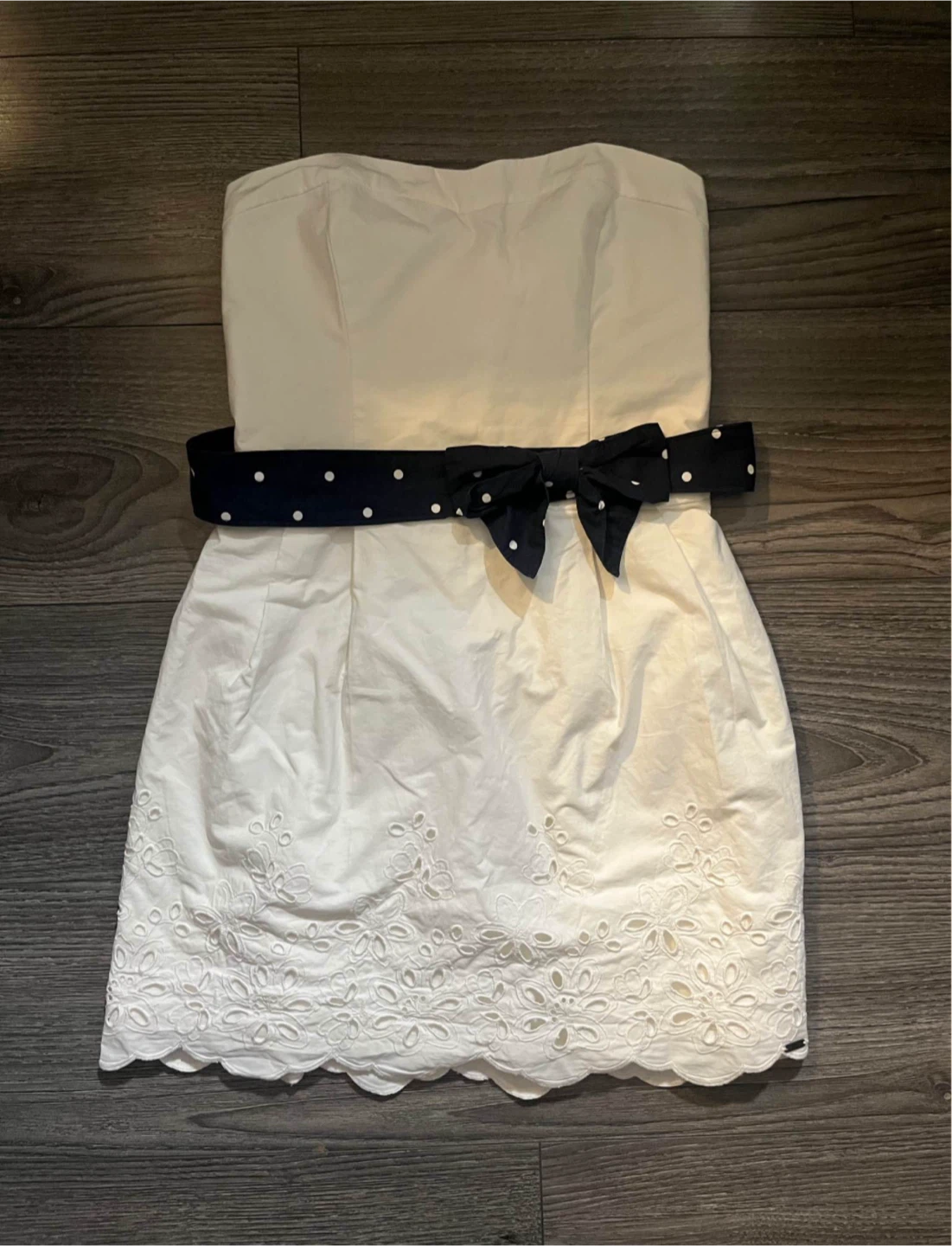 White Hollister Strapless Mini Dress